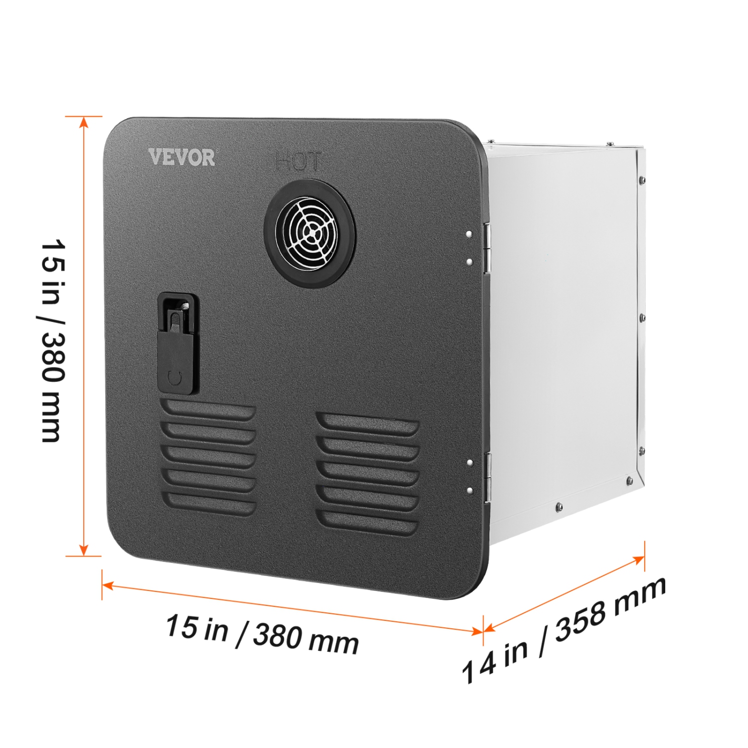 Chauffe-eau VEVOR VR sans réservoir, douche instantanée avec porte noire de 15 x 15&nbsp;po et télécommande, eau chaude 42000&nbsp;BTU, confort