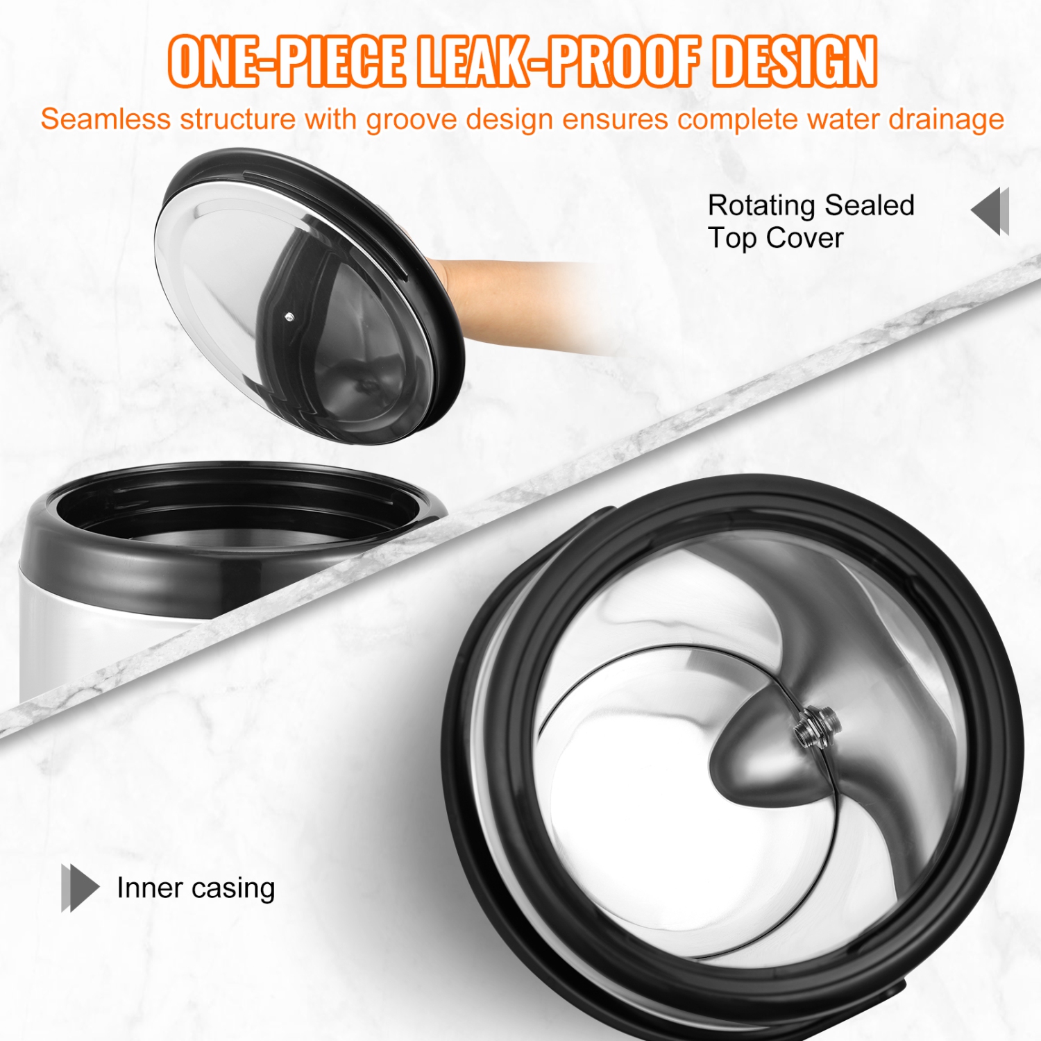 VEVOR Stainless Steel Insulated Beverage Dispenser, 2.4 Gallon 9.2 Liter, Thermal Hot and Cold Drink Server Dispenser with Spigot Handle, Food-grade