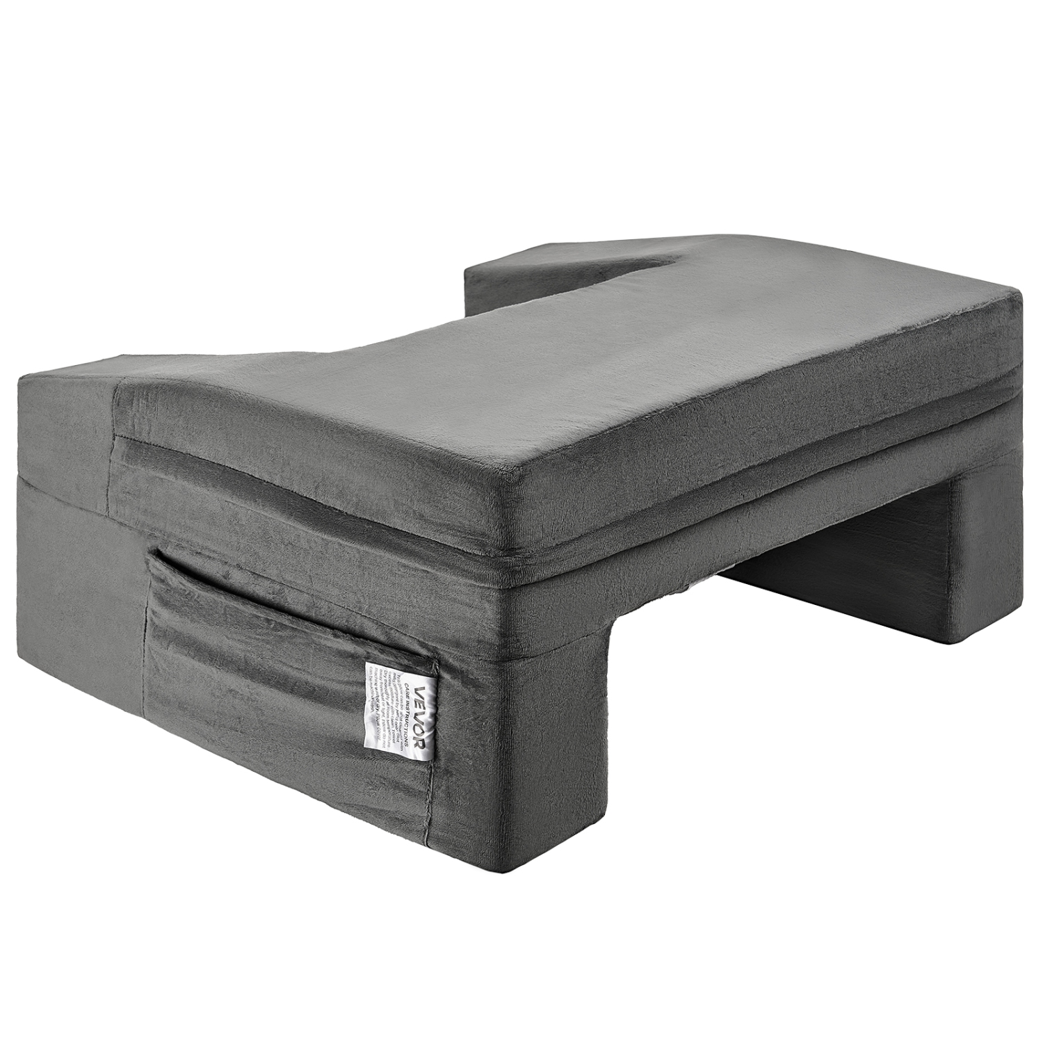 Coussin de lecture VEVOR à 2 pochettes, oreiller de bureau avec tissu lavable, grand oreiller avec porte-gobelet, support de lit en mousse à mémoire