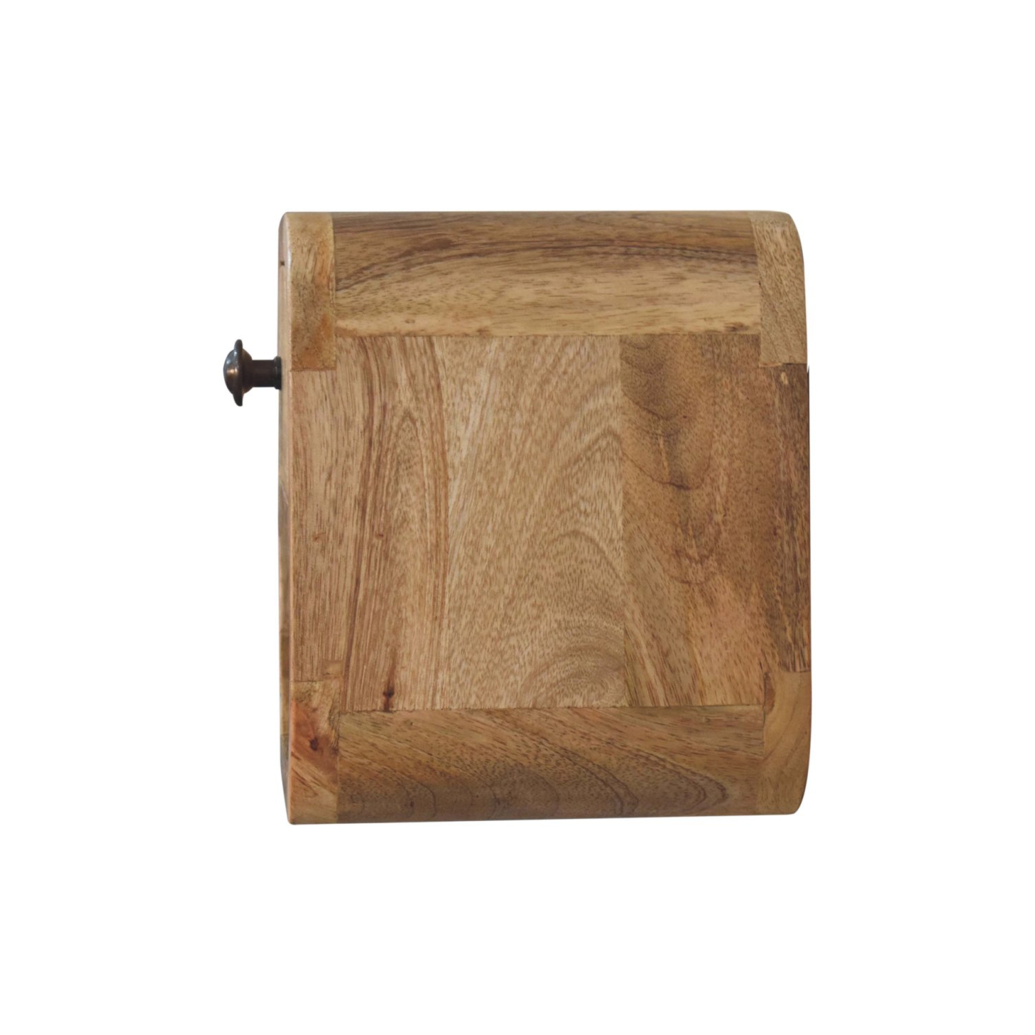 Artisan Furniture – Très petit lit incurvé en bois massif avec fente ouverte, fini chêne