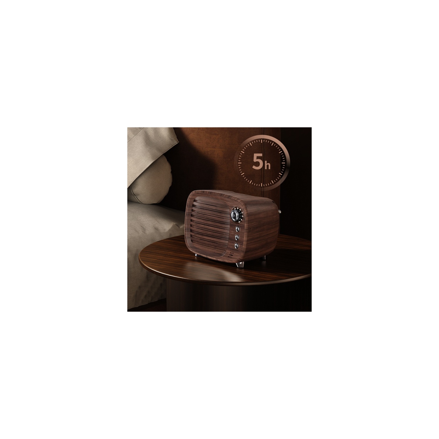 Retro Bluetooth FM Radio Speaker - Bluetooth 5.3, 2000mAh Battery, 5H Playtime, Premium Wooden Box Design - Vintage Home Decor & Ideal Gift