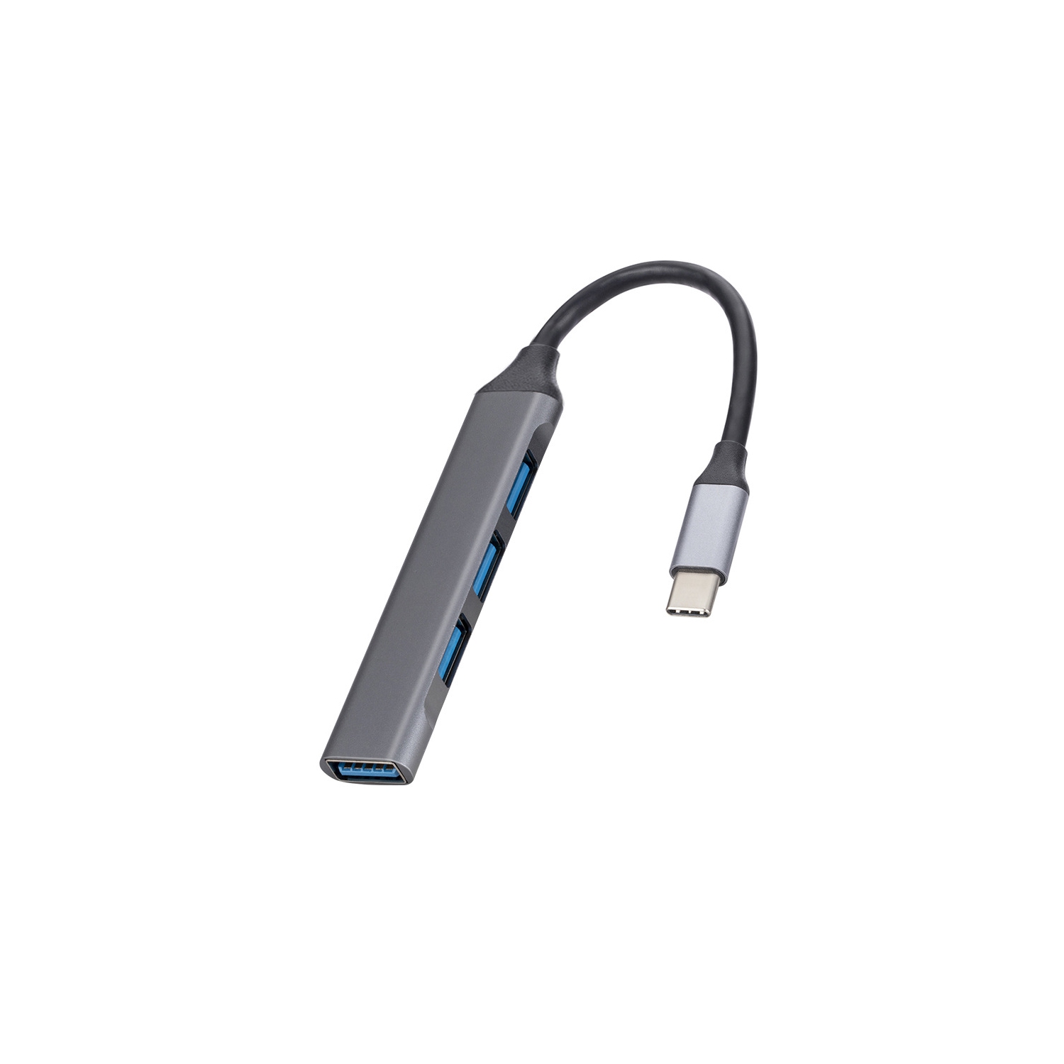 Station d'extension usbhub3.0 Séparateur USB interface de type concentrateur 4-en-1 1 à 4 - type C ligne noire grise