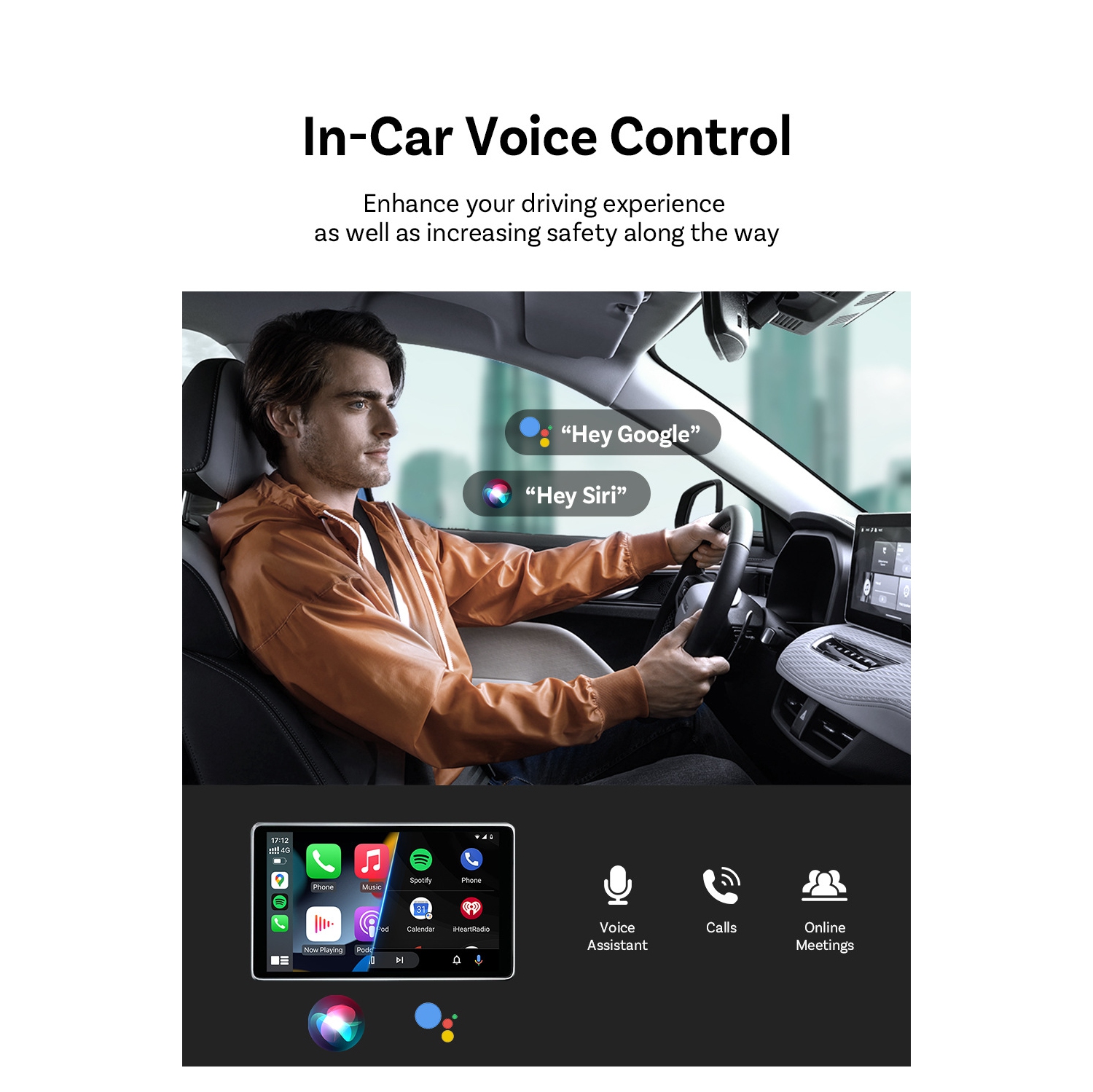 Original car carplay wired to wireless Android auto dual channel USB flash drive, wireless adapter Carplay, for car plug and play