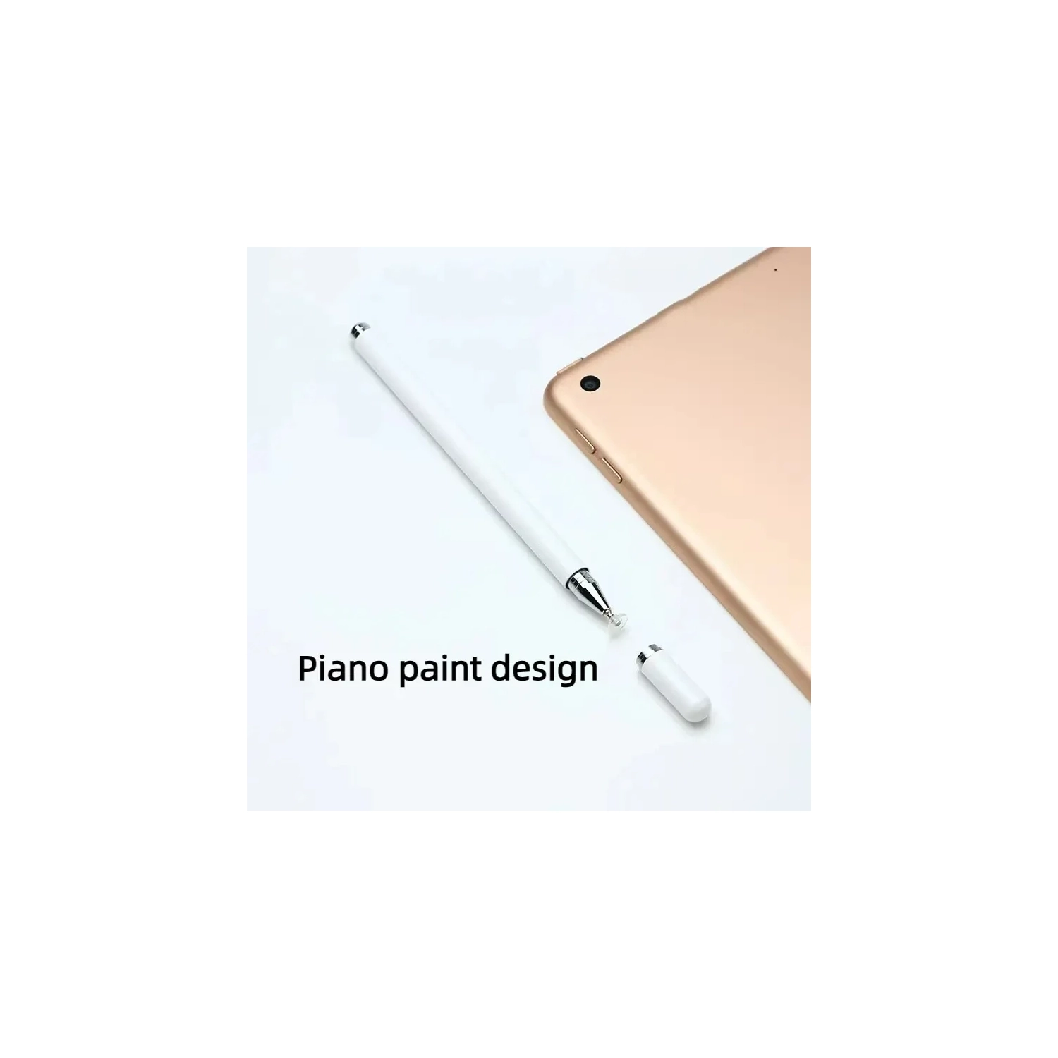 Magnetic single-use capacitive touch pen, transparent disc touch screen stylus, mobile phone tablet stylus - white