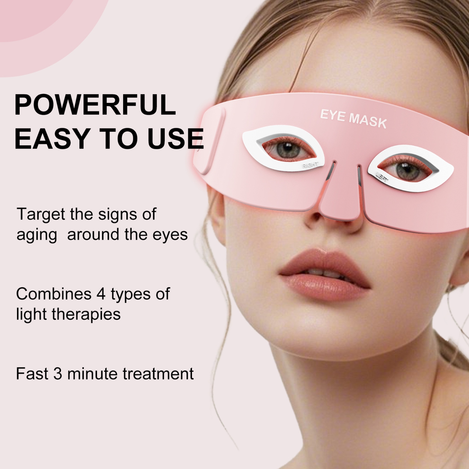Eye Beauty Device Eye Bag Remover Eye-Red-Light-Therapy Massager Glasses for Dark-Circles Puffiness Eye-Strain-Relief