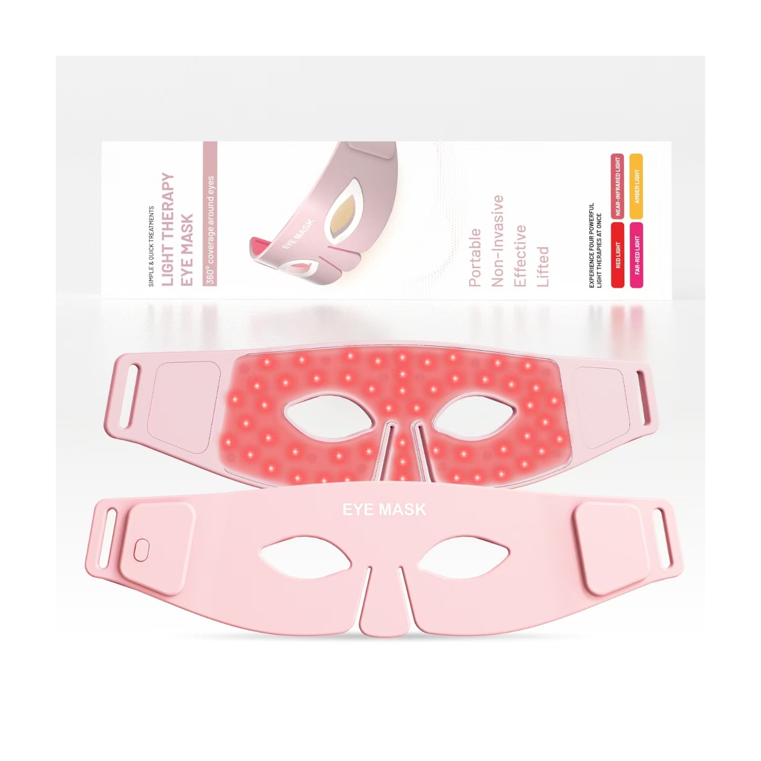 Eye Beauty Device Eye Bag Remover Eye-Red-Light-Therapy Massager Glasses for Dark-Circles Puffiness Eye-Strain-Relief