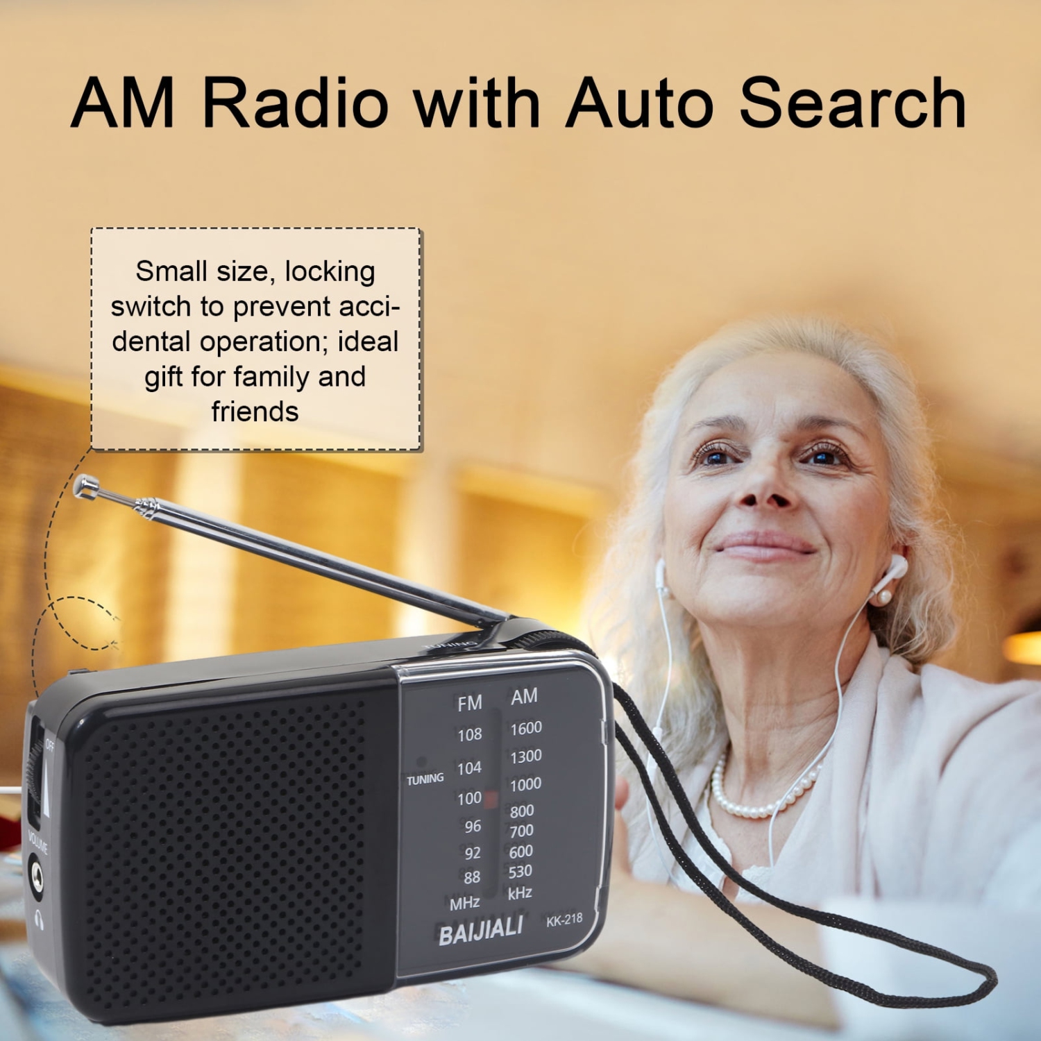 Old radio retro nostalgic multi-band shortwave radio portable elderly radio pointer tuning