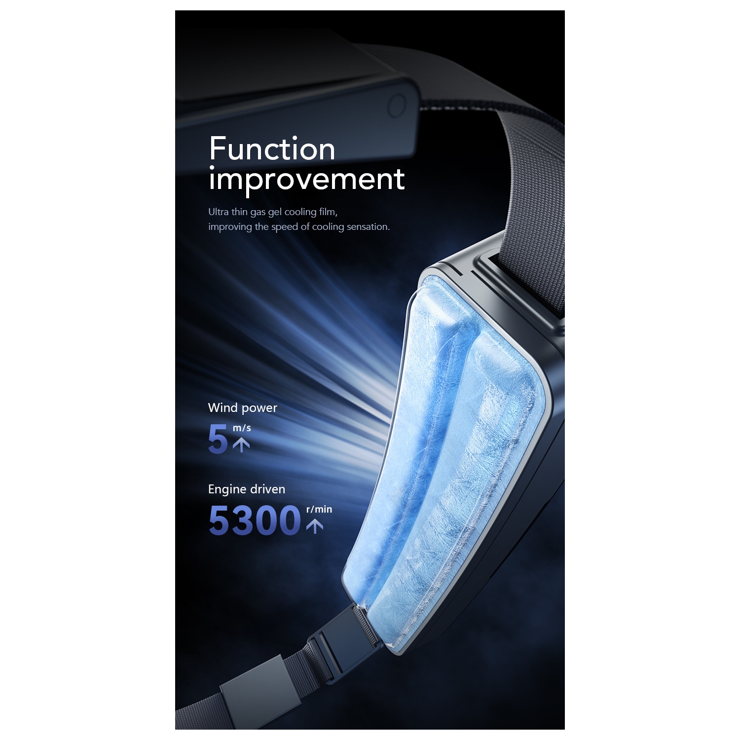 New ice waist fan outdoor sports portable cooling fan mini USB waist hanging fan waist rechargeable cooling fan 3 wind speed suitable for outdoor