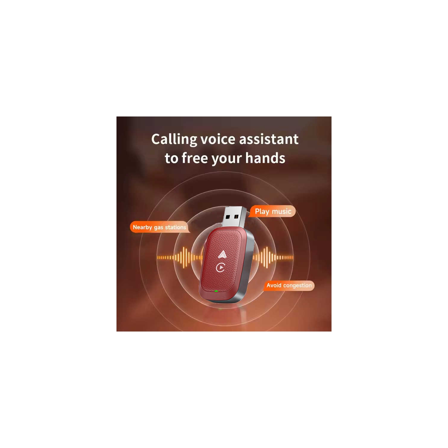 Carte réseau sans fil 2 en 1 Adaptateur CarPlay avec fil à sans fil pour Apple CarPlay Adaptateur sans fil pour voiture Android - Noir de jais