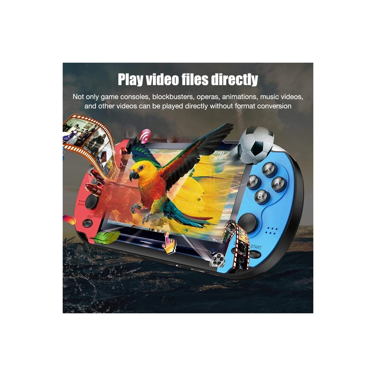 Console de jeu portative Dual joystick 8G console de jeu PSP 4,3 pouces HD grand écran x7 console de jeu portative portative console de jeu vidéo