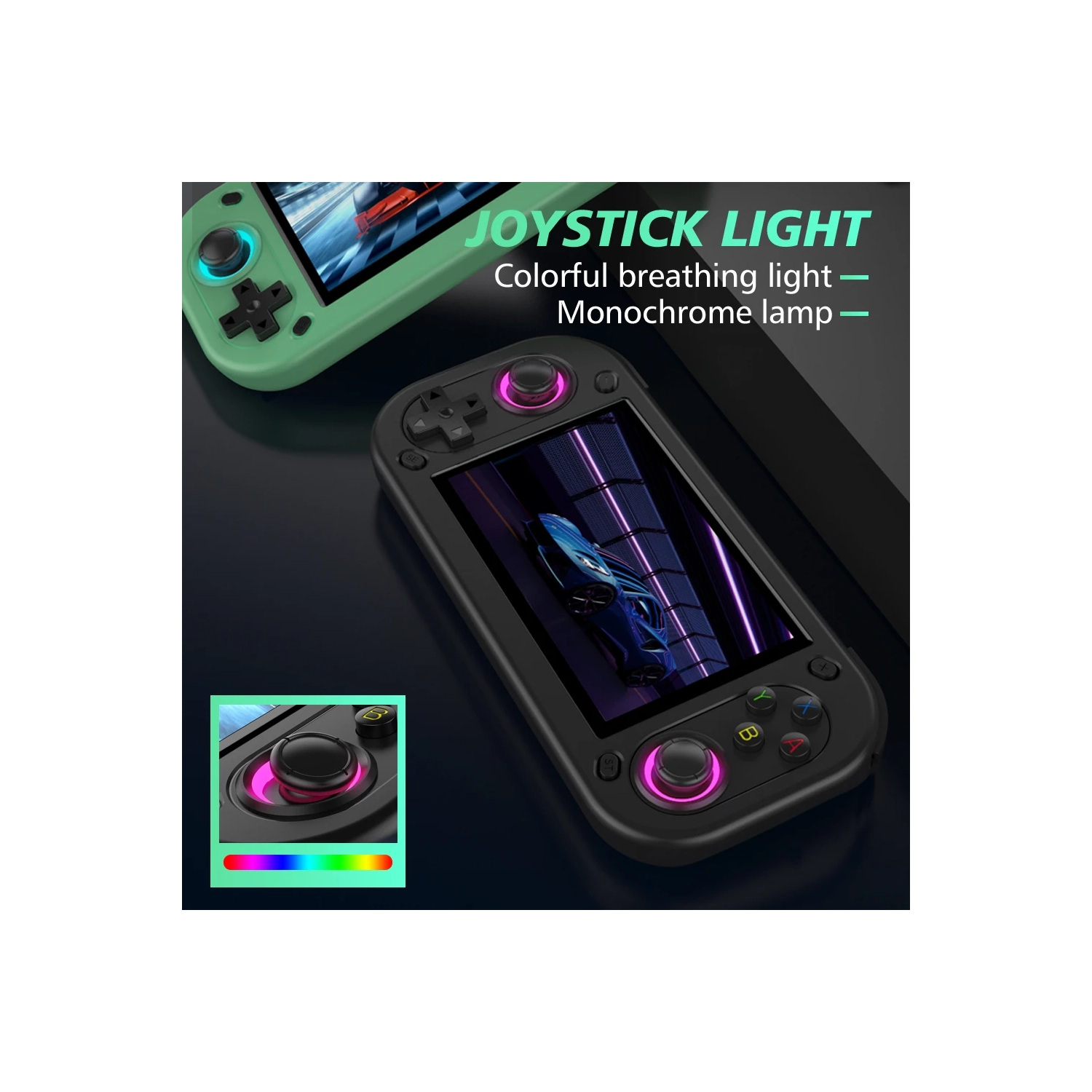 R43 Console de jeu portable écran HD 4,3 pouces Emuelec Emulator Retro Classic Video Player pour PSP/N64. Console de jeu portative Open Source - 64G