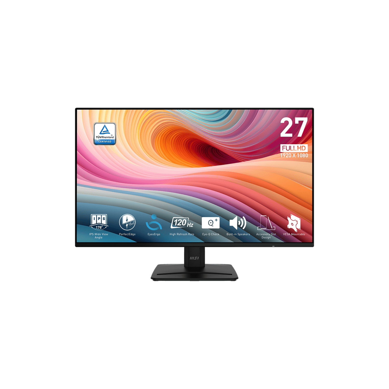 MSI 27" 1920 x 1080 120Hz 1ms (MPRT) / 4ms (GTG) IPS Monitor Tilt adjustable (PRO MP271A E2)