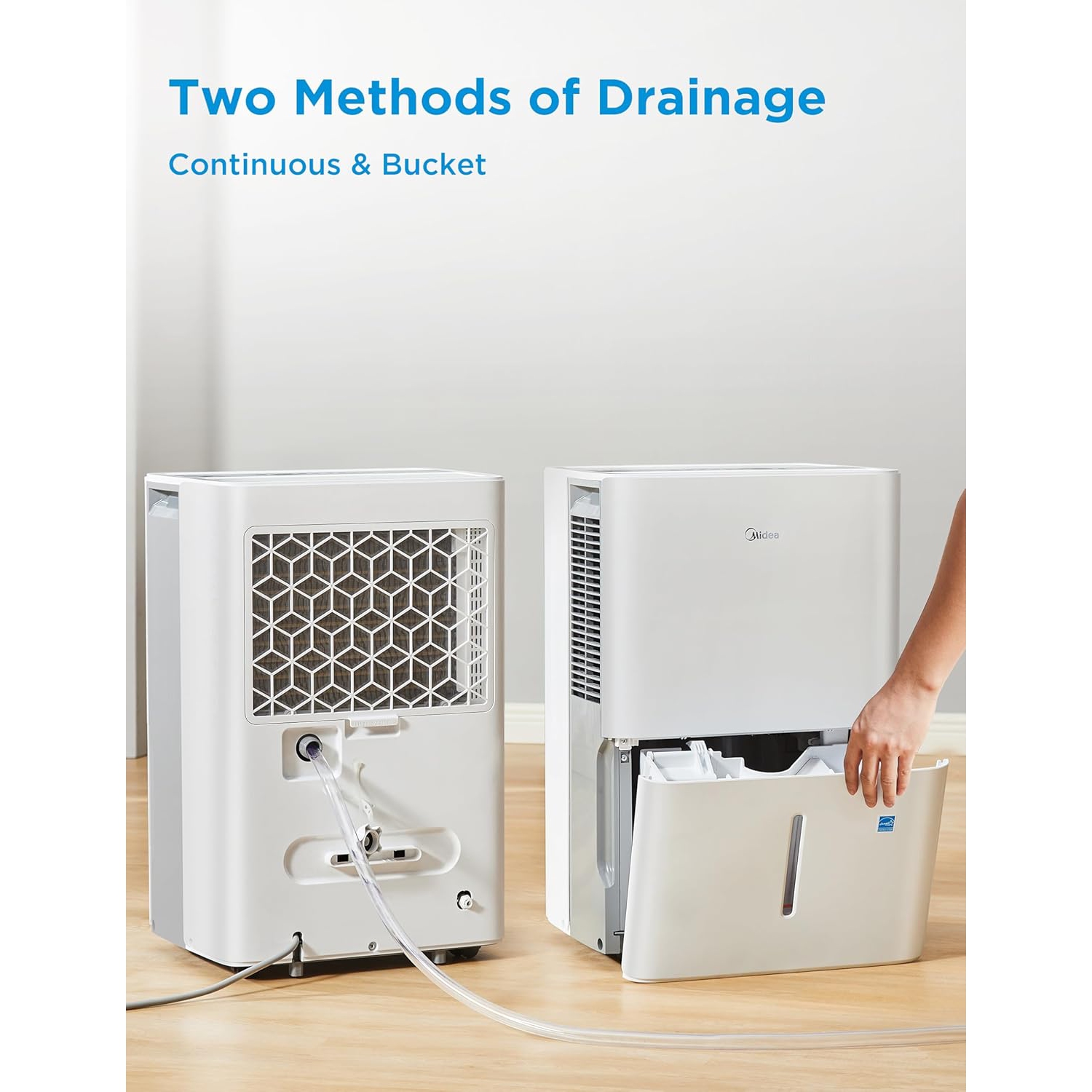 Midea 4,500 Sq. Ft. Energy Star Certified WiFi Enabled Dehumidifier With Reusable Air Filter 50 Pint 2019 DOE, Ideal For Basements, Large & Medium