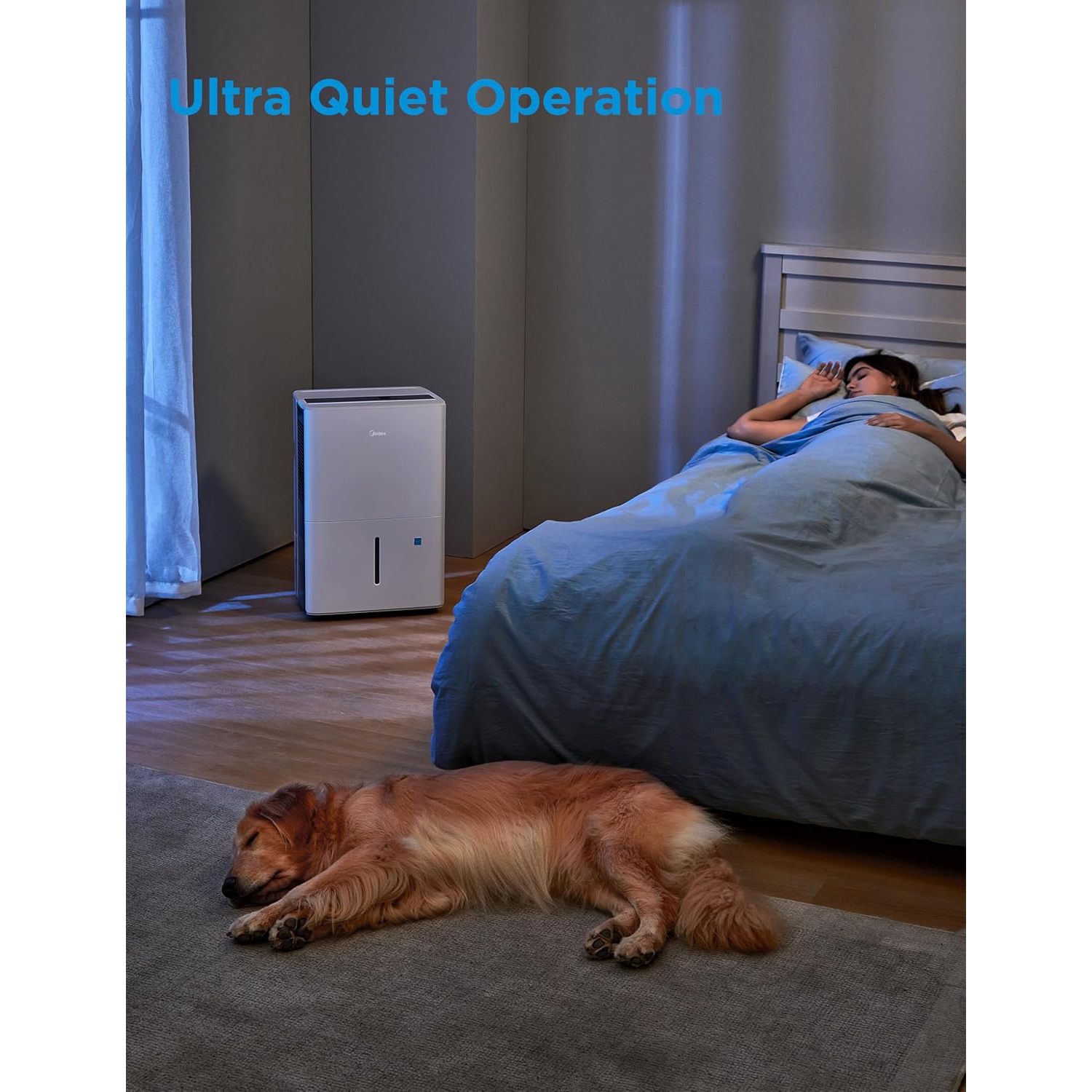 Midea 4,500 Sq. Ft. Energy Star Certified WiFi Enabled Dehumidifier With Reusable Air Filter 50 Pint 2019 DOE, Ideal For Basements, Large & Medium