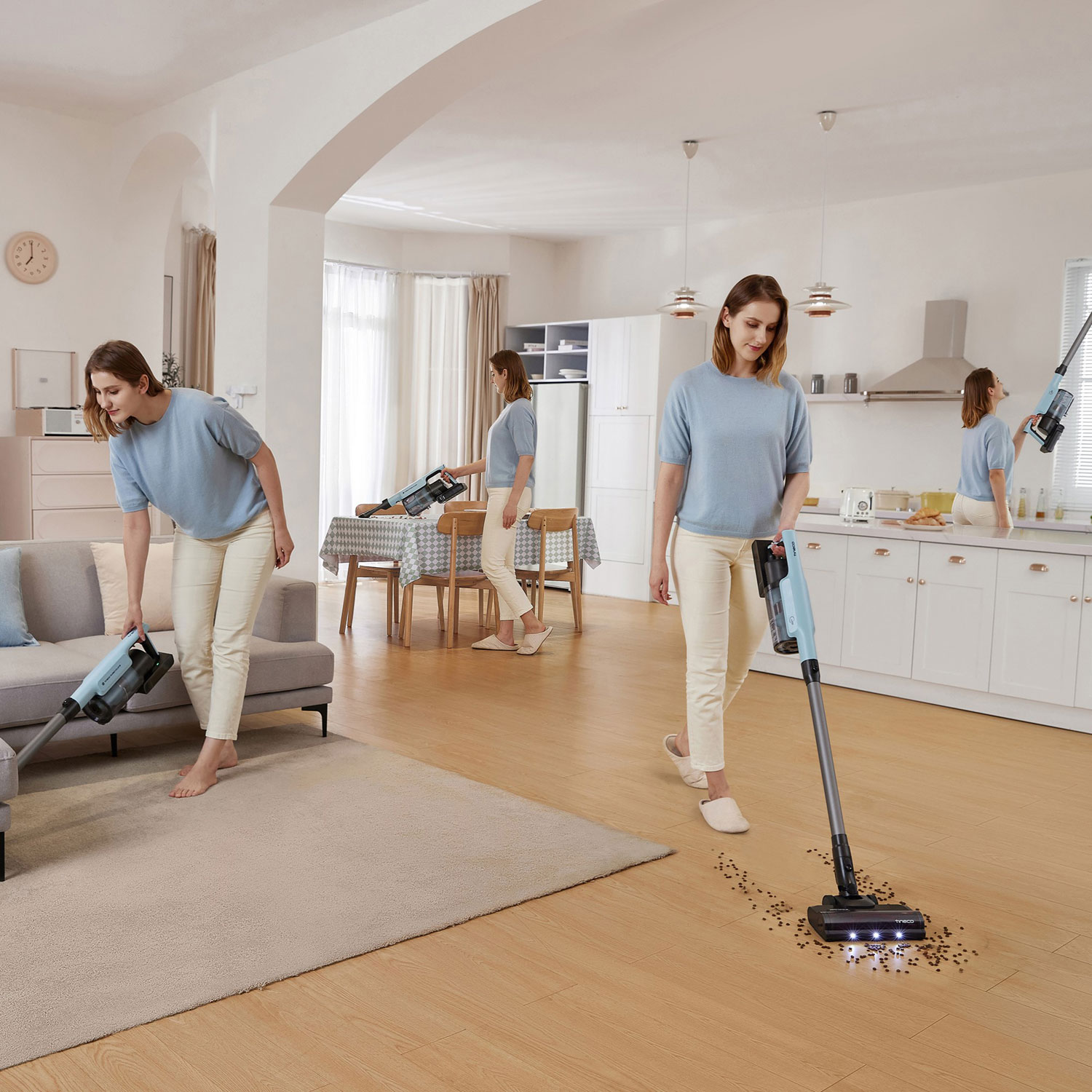 Tineco GO 250 Pet Cyclone Cordless Bagless Stick Vacuum - Black/Powder Blue