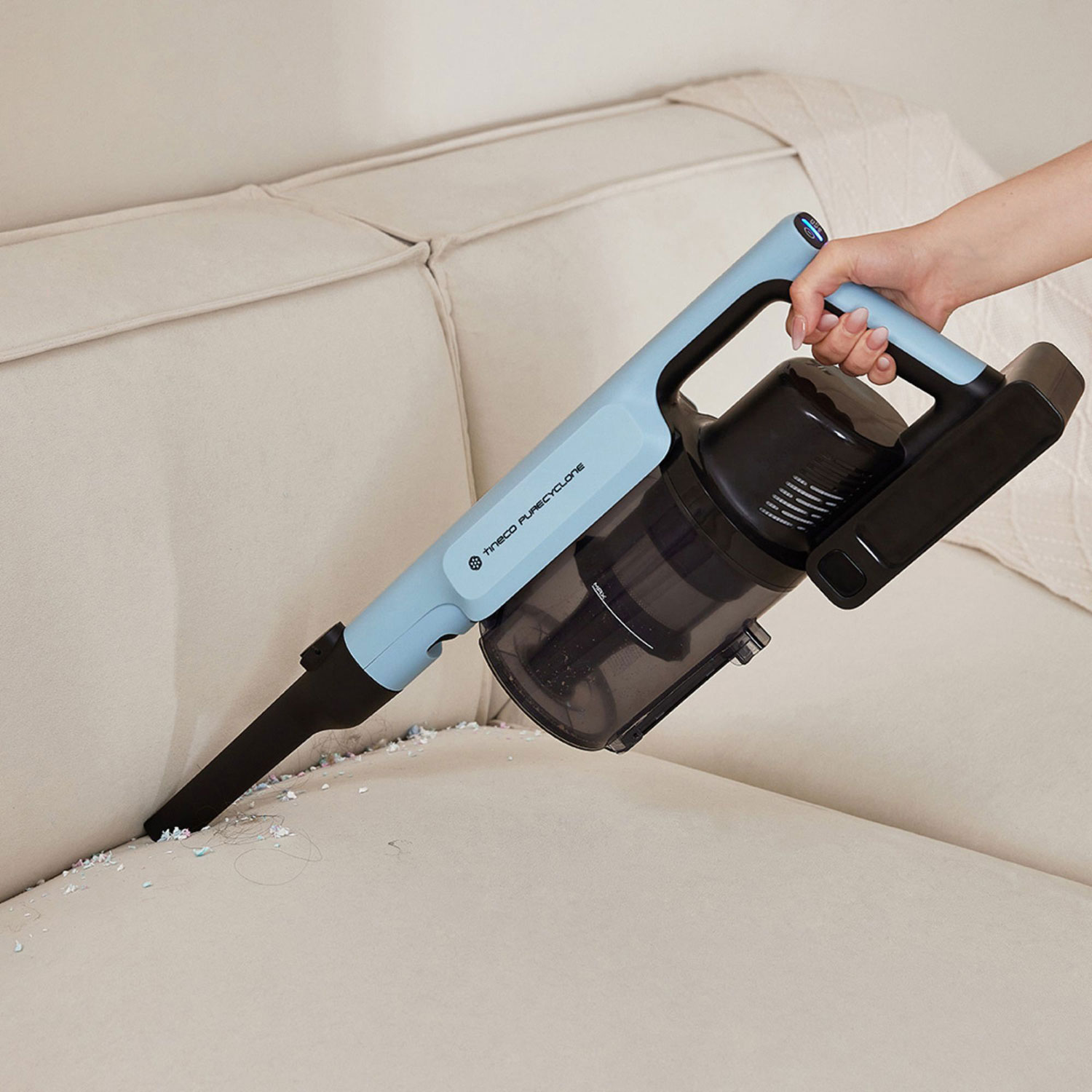 Tineco GO 250 Pet Cyclone Cordless Bagless Stick Vacuum - Black/Powder Blue