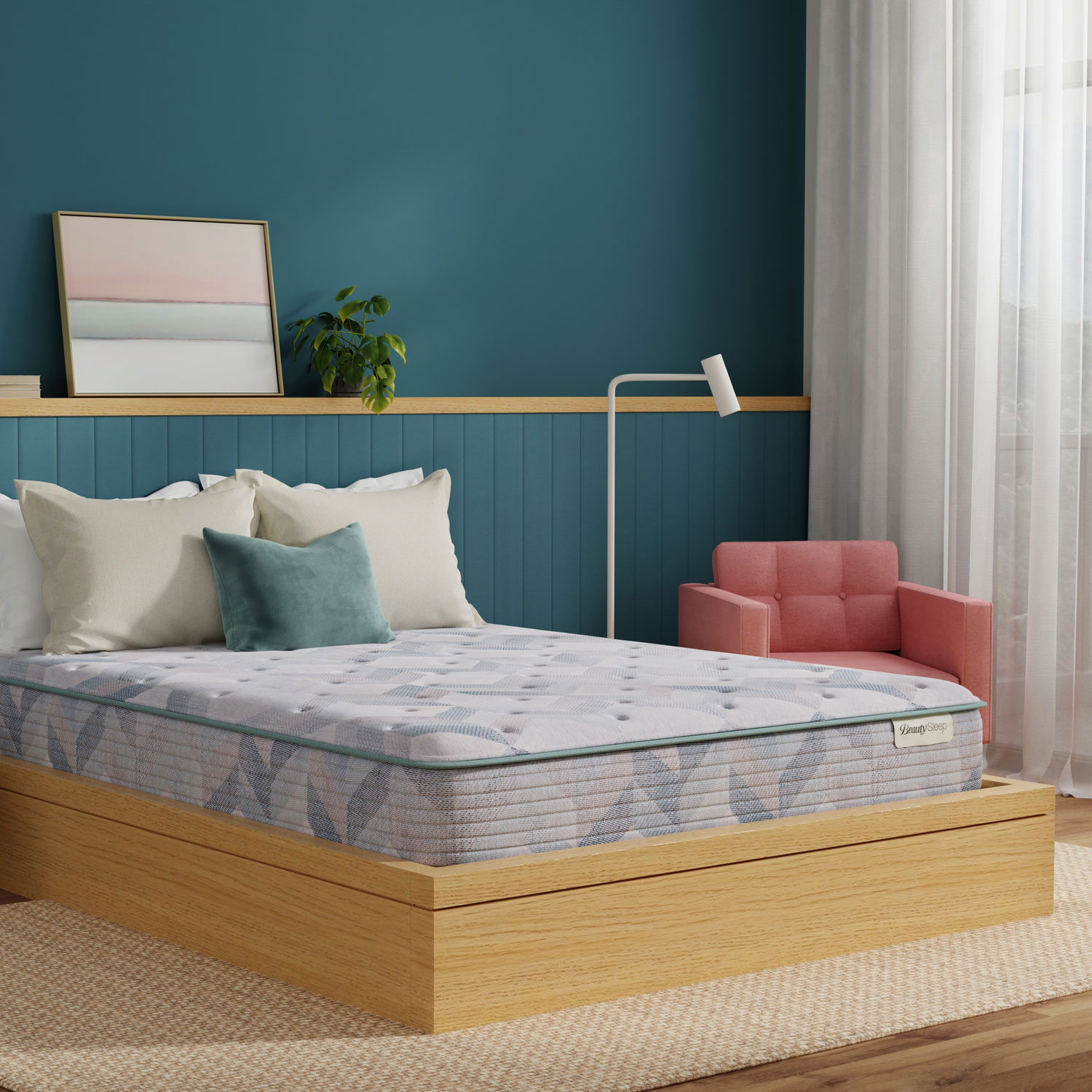 Matelas compressé en mousse à mémoire en gel mi-ferme 10 po de Beauty Sleep - Très grand lit une place