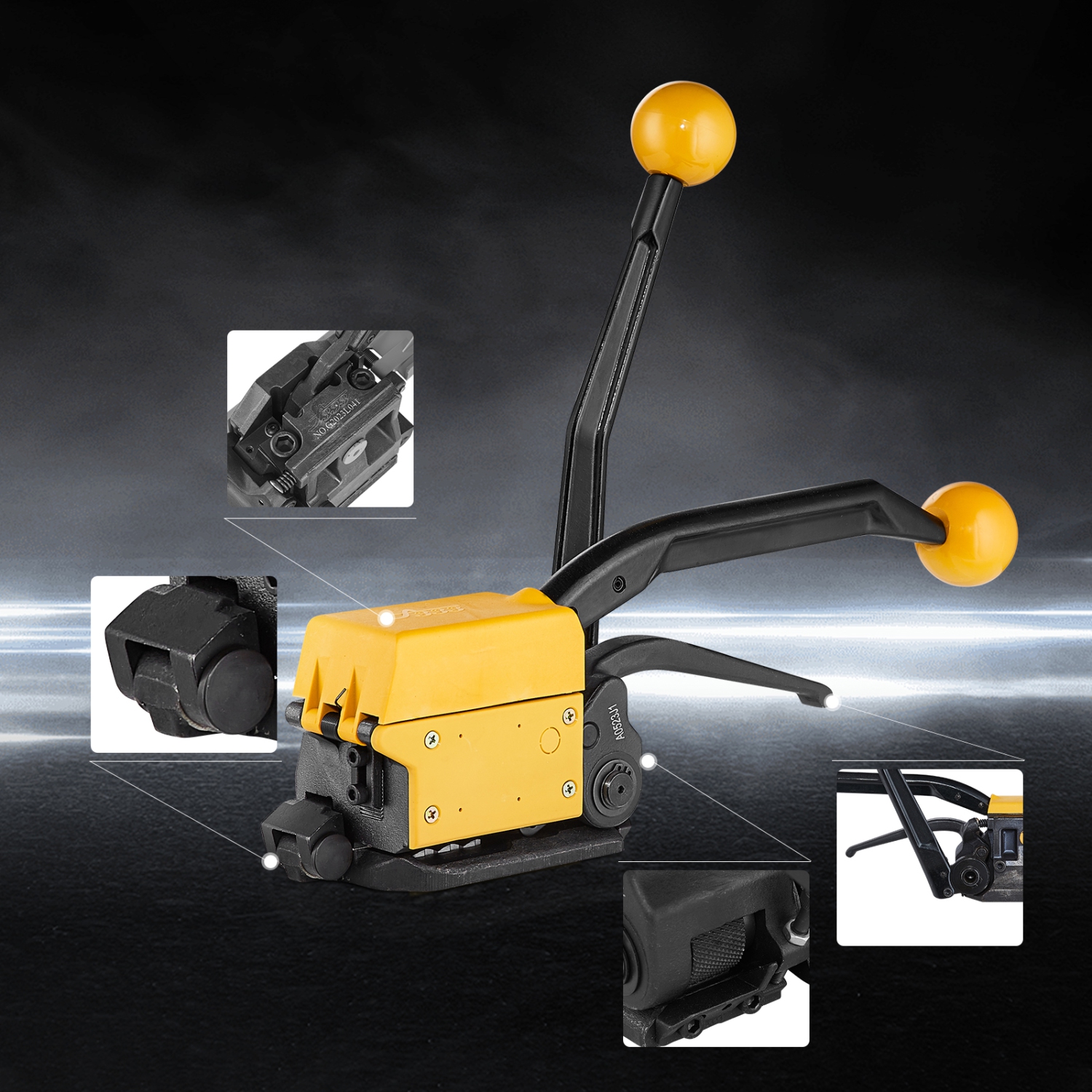 VEVOR 1/2"-3/4" Width Steel Strapping Tool, 3-in-1 Manual Belt Packaging Banding Machine Packaging Metal Steel Strapping Banding Tool Machine