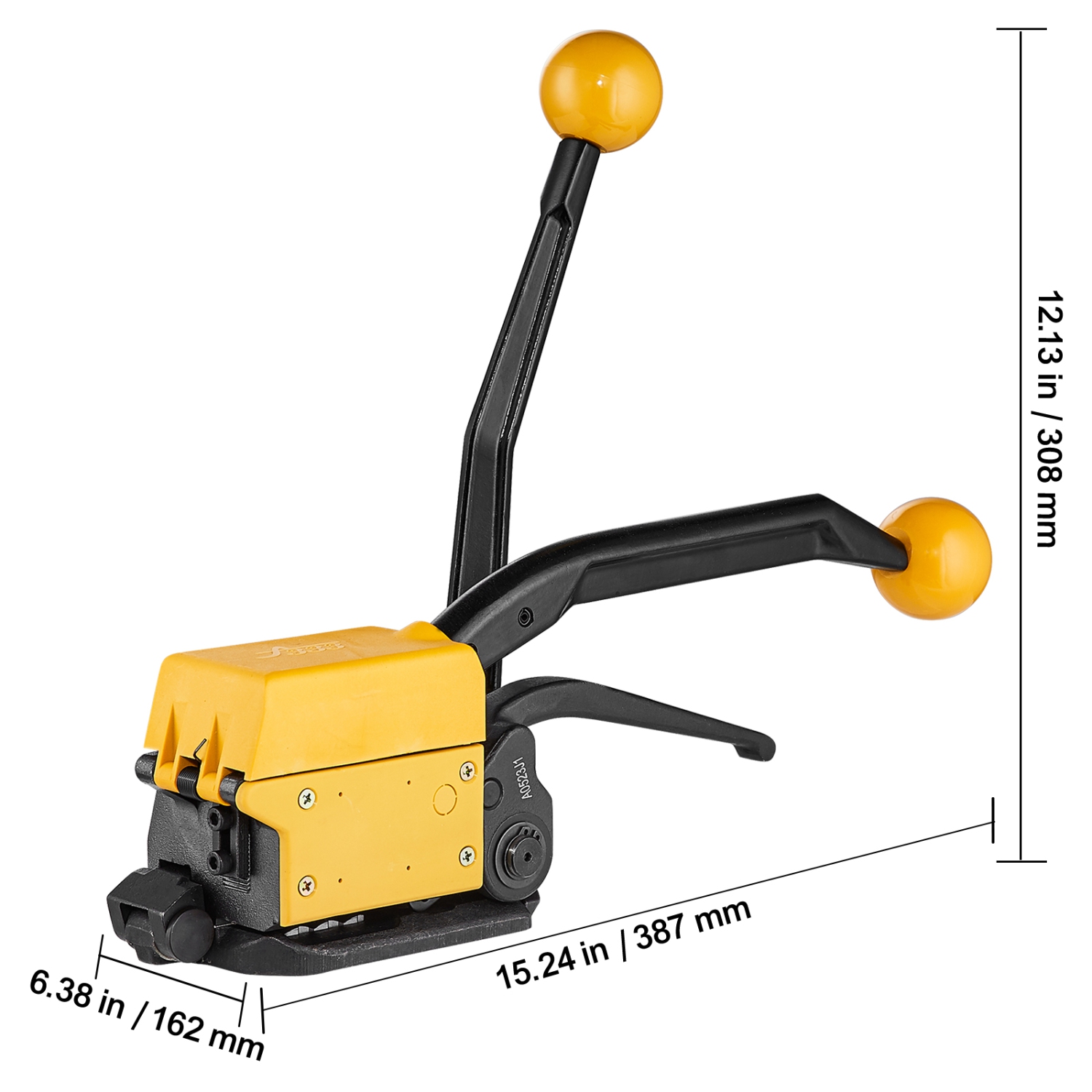 VEVOR 1/2"-3/4" Width Steel Strapping Tool, 3-in-1 Manual Belt Packaging Banding Machine Packaging Metal Steel Strapping Banding Tool Machine