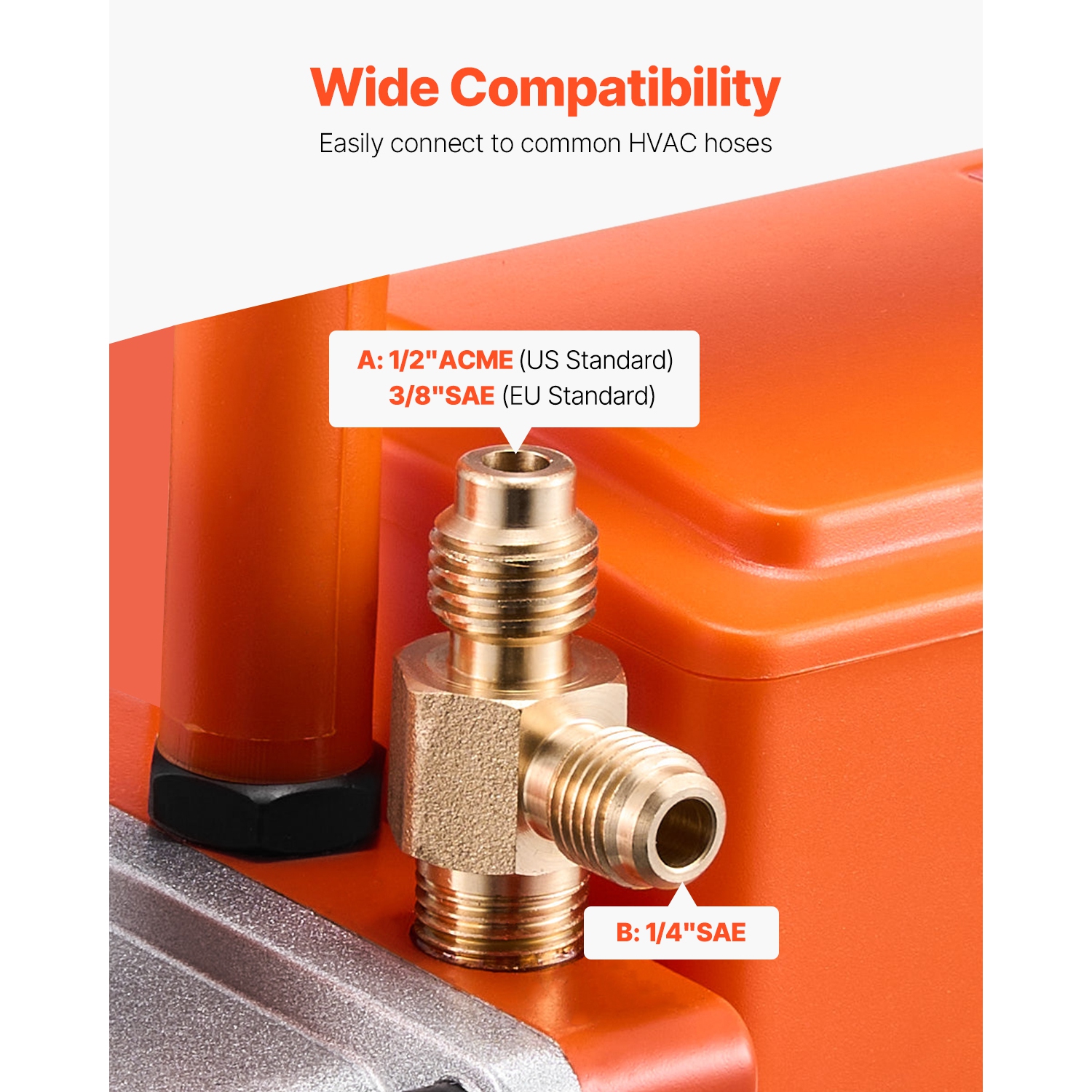 Pompe à vide VEVOR de 5 pi3/min, pompe à vide à aubes rotatives HVAC à une étape, pour systèmes R134a R22 R410a, kit de pompe à vide automatique AC