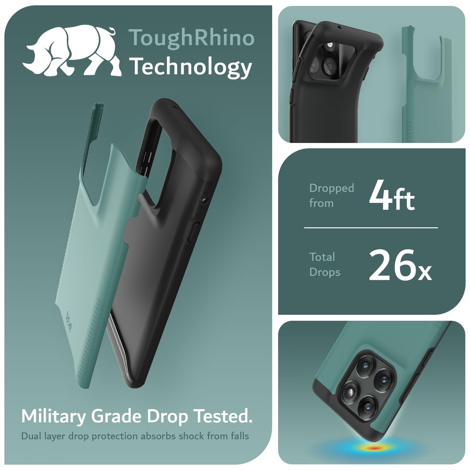 TUDIA Merge Motorola Edge 2025 Case Dual Layer - Hunter Green