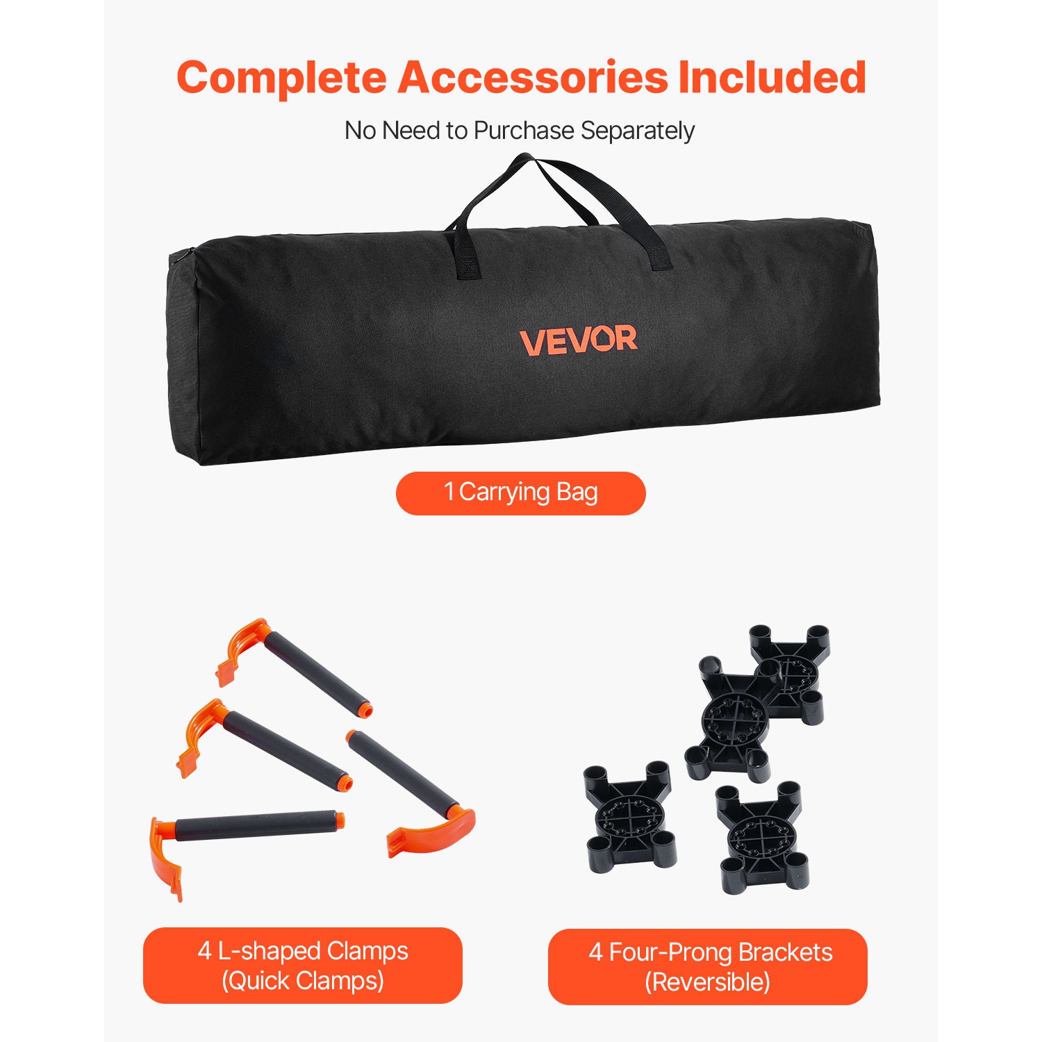 Bâton pliant portatif VEVOR 8,02 x 4.12&nbsp;pi, établi pliable, capacité 6000&nbsp;lb, support de travail pliable sans assemblage avec sac de