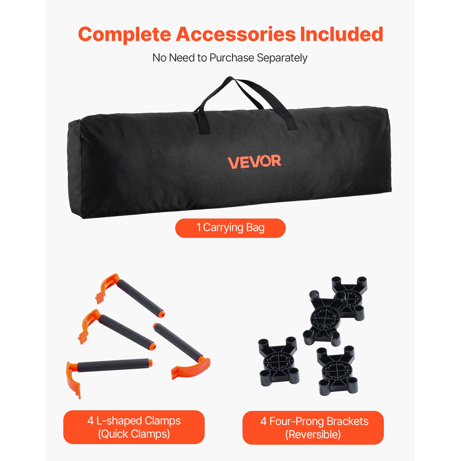 VEVOR 8.05 x 4.13 ft Portable Folding Workstand, Collapsible Workbench, 6000 lbs Weight Capacity, No Assembly Foldable Work Stand with Storage Bag,