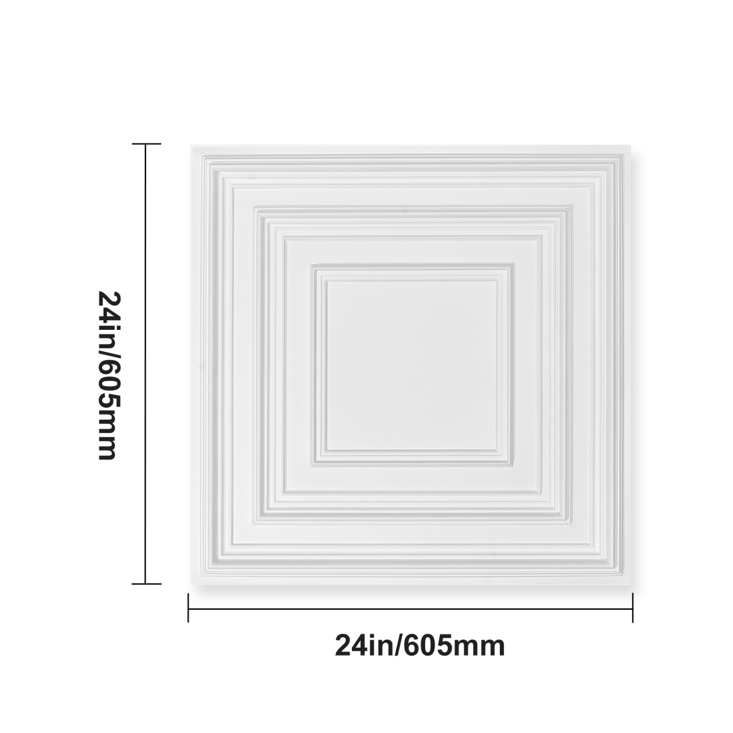 VEVOR 12-Pack Ceiling Tiles, 24 x 24 in, Drop Ceiling Tiles Premium PVC Sheet, Easy Installation/ Cutting Plastic Glue-up Ceiling Tile, Ceiling