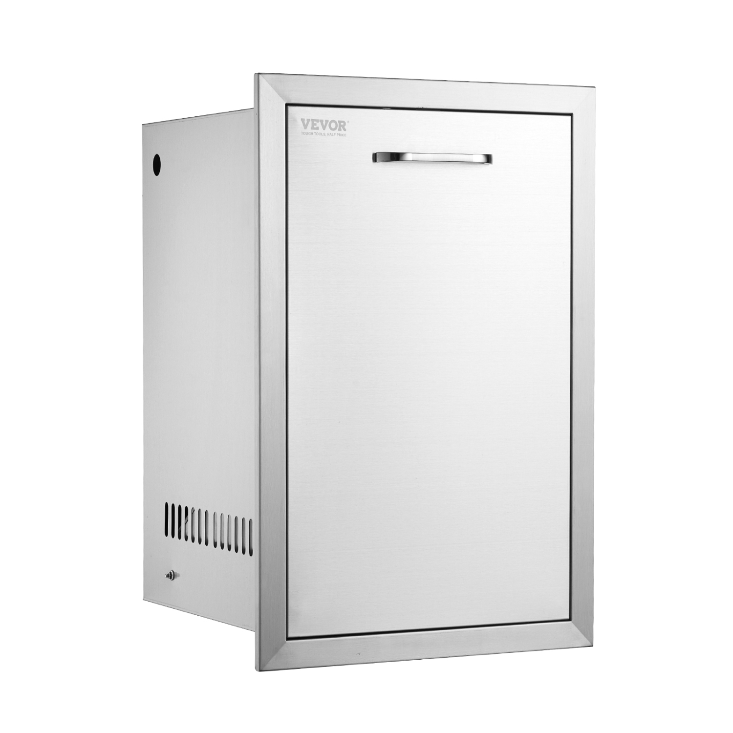 Tiroir de rangement en acier inoxydable de 16 x 22 x 16&nbsp;po de VEVOR Cuisine extérieure Tiroir à poubelle pour réservoir de propane Tiroir