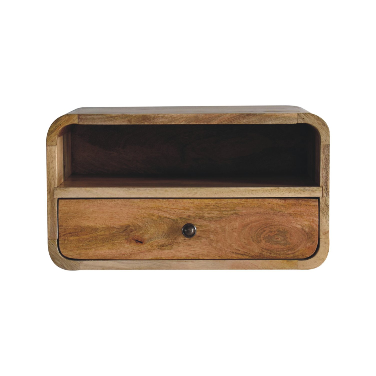 Lit flottant en bois massif à grandes fentes en chêne d'Artisan Furniture