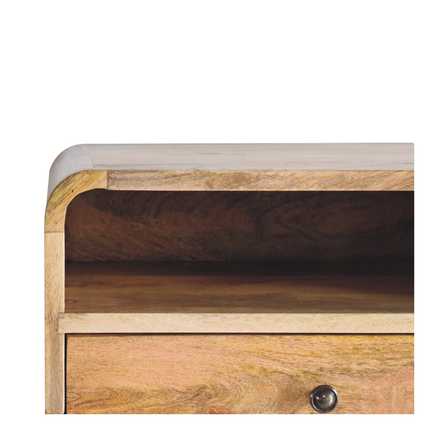 Lit flottant en bois massif à grandes fentes en chêne d'Artisan Furniture