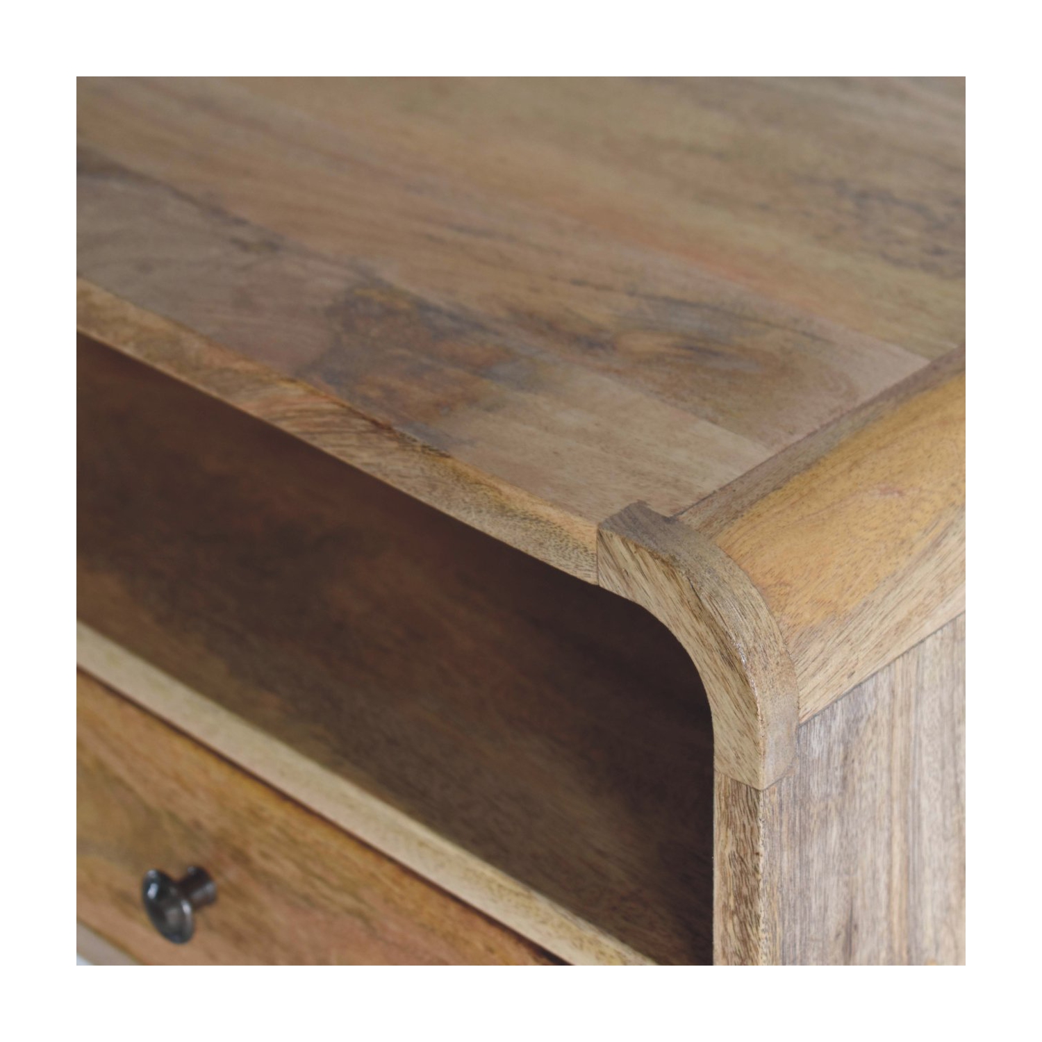 Lit flottant en bois massif à grandes fentes en chêne d'Artisan Furniture