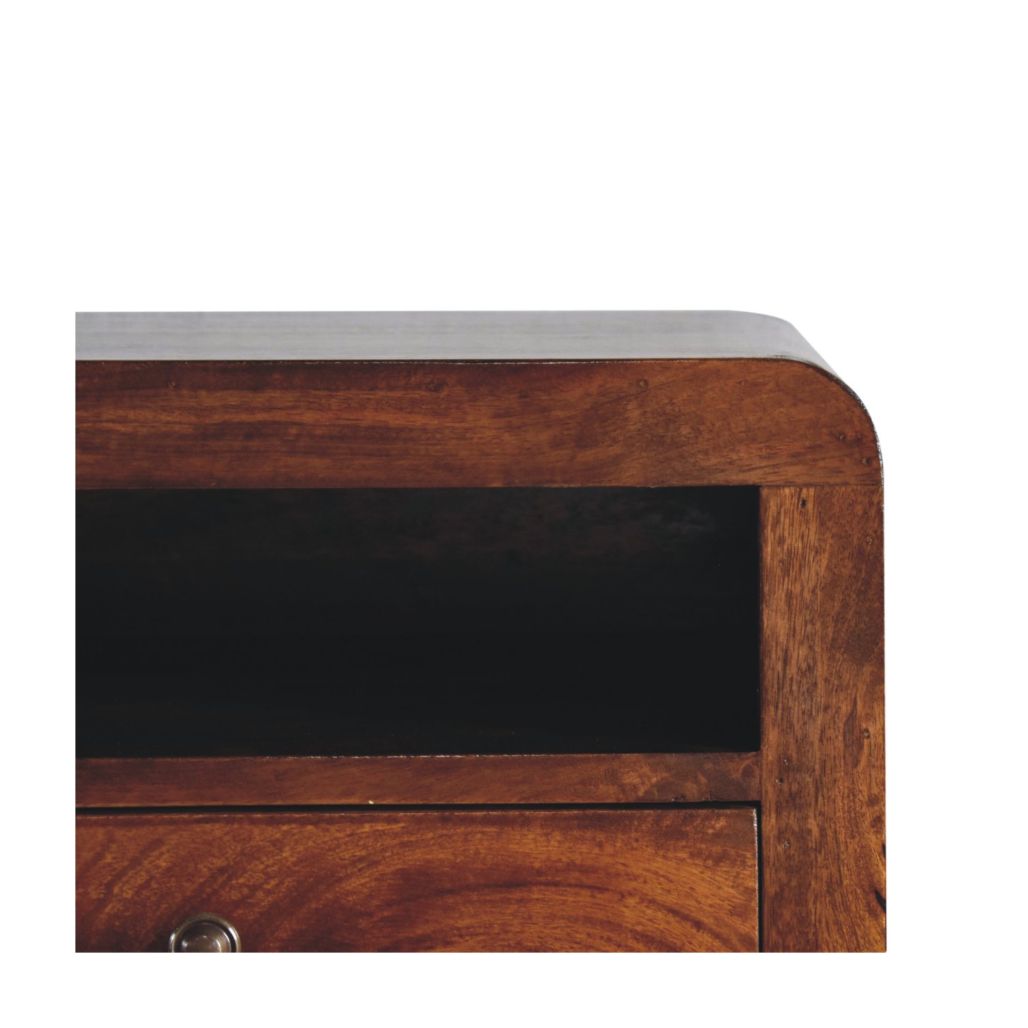 Table de chevet murale à 1 tiroirs en bois massif marron d'Artisan Furniture