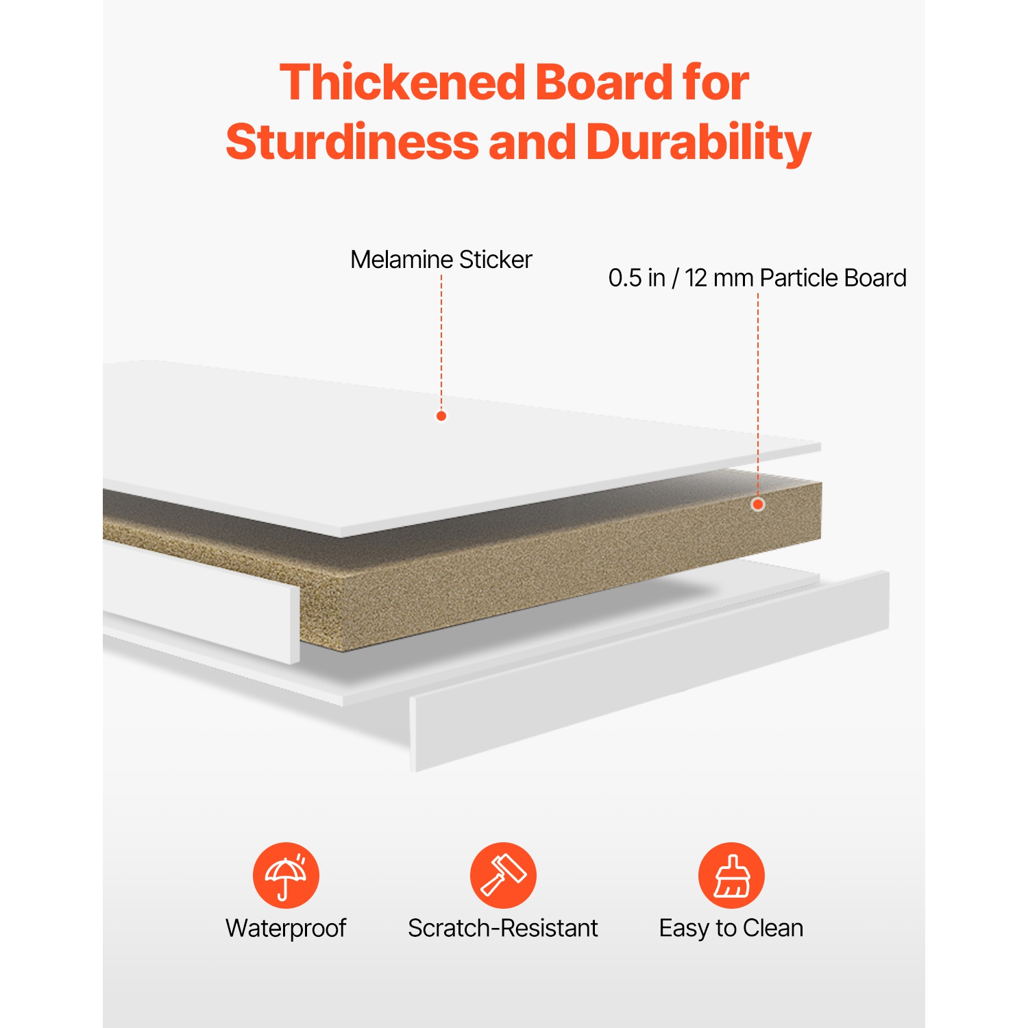 VEVOR 37.4" x 12.6" x 35.4" Desktop Bookshelf, 2-Tier Desktop Storage Organizer, Office Desk Storage Rack Display Shelf, Desktop Bookshelf Hutch with