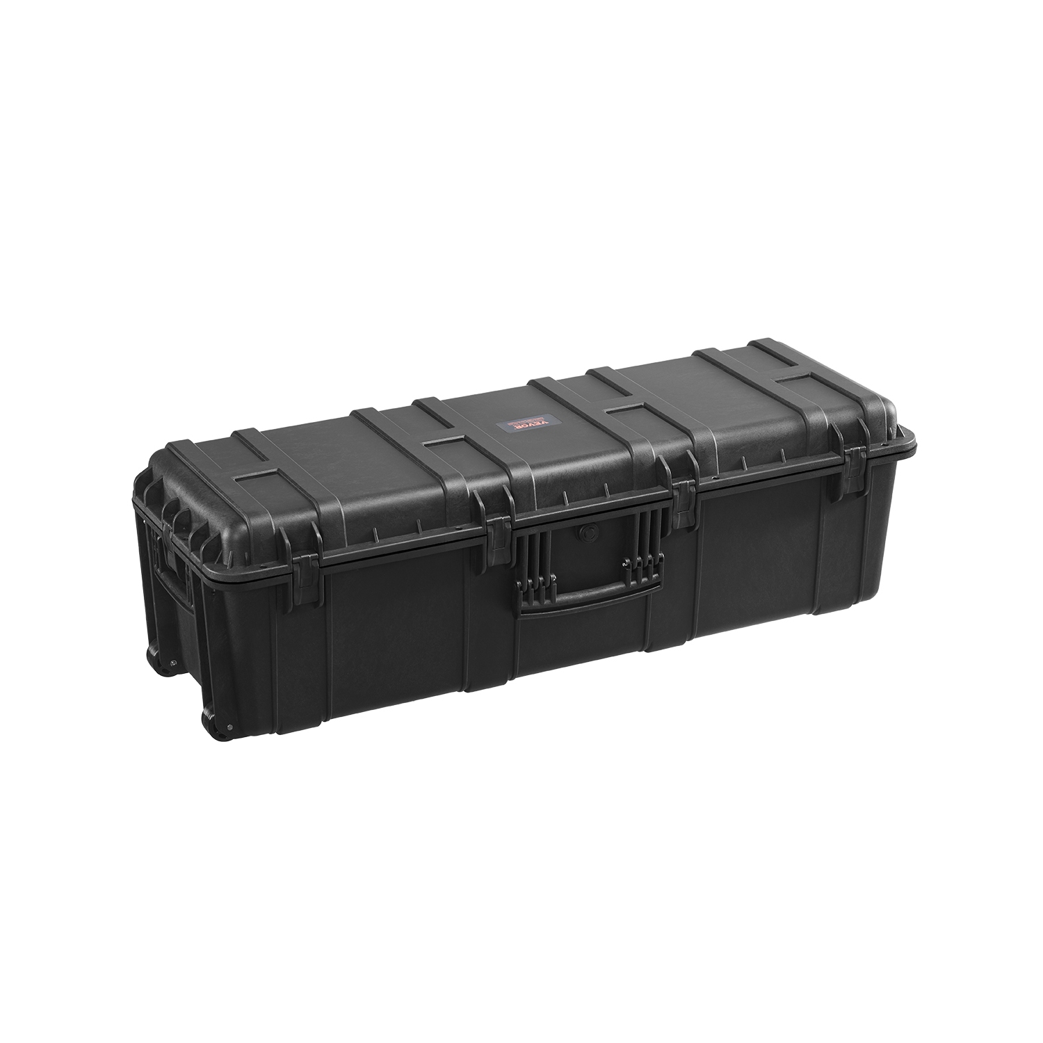 VEVOR 112x41x34 Weatherproof Hard Case, Heavy Duty Protective Dry Box Case with Pre-Cut Foam & Retractable Pull Handles for Travel, Hunt, Tactical,