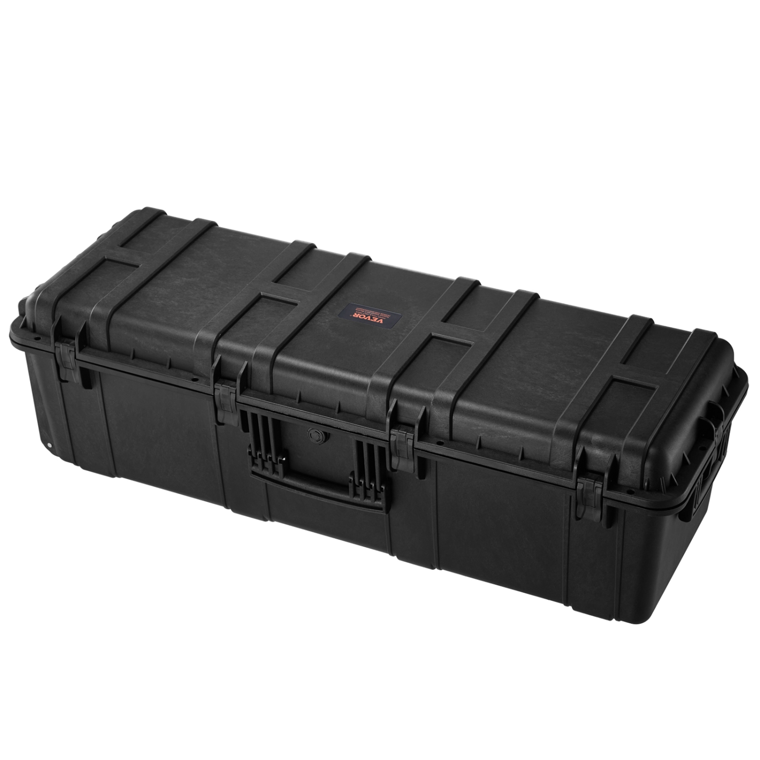 VEVOR 112x41x34 Weatherproof Hard Case, Heavy Duty Protective Dry Box Case with Pre-Cut Foam & Retractable Pull Handles for Travel, Hunt, Tactical,