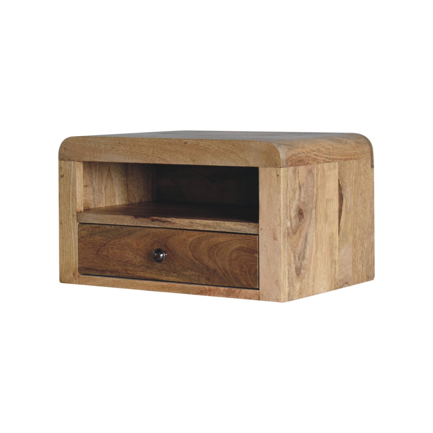 Lit flottant en bois massif avec gros chêne d'Artisan Furniture