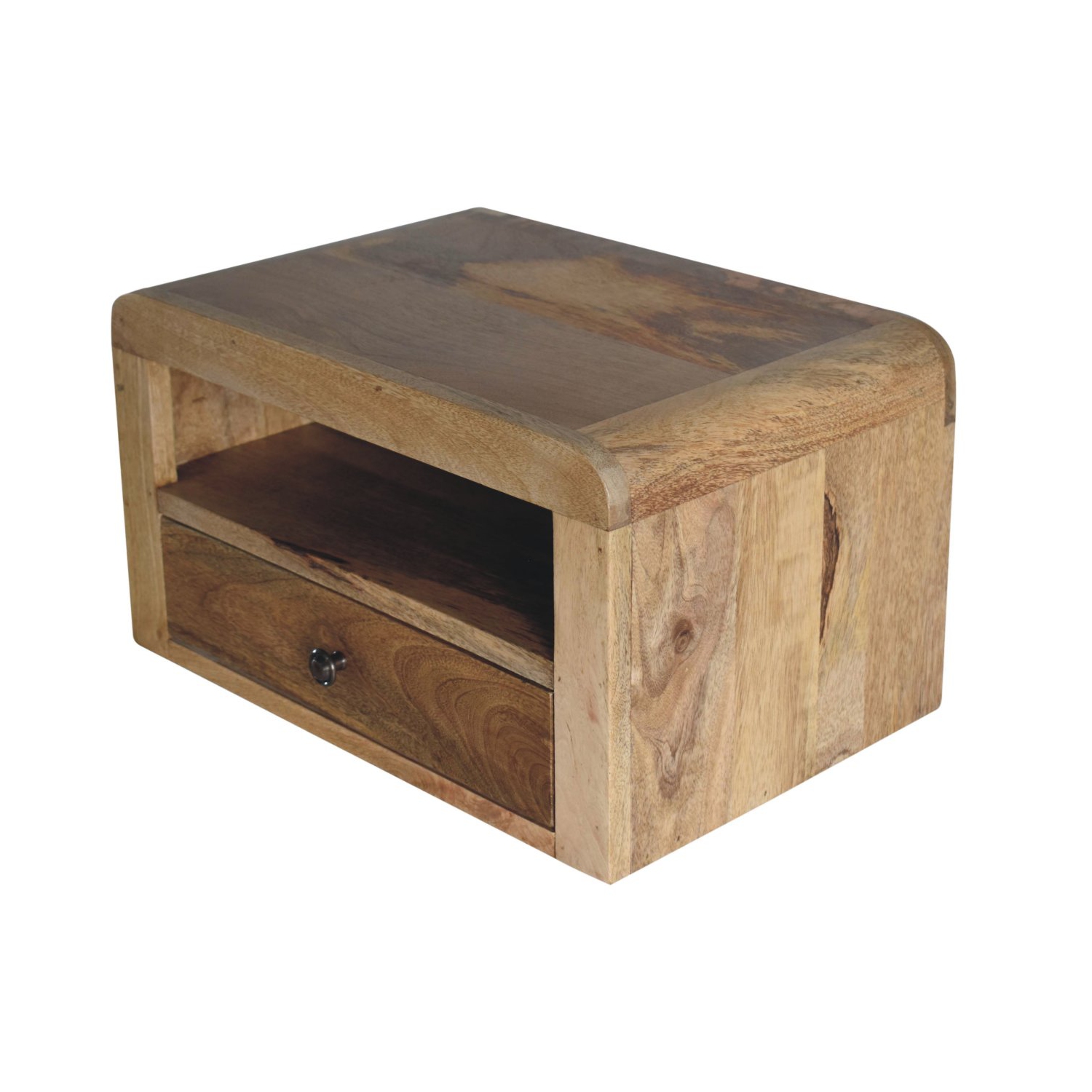 Lit flottant en bois massif avec gros chêne d'Artisan Furniture