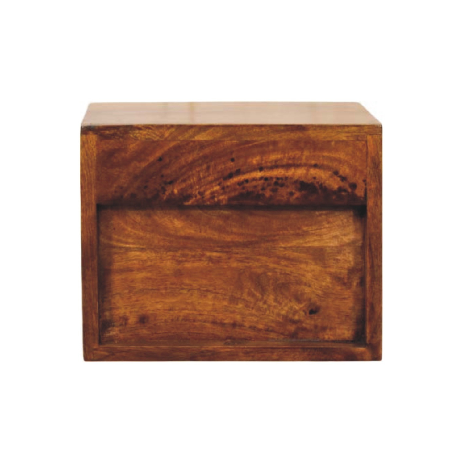 Artisan Furniture – Table de chevet murale à 1 tiroirs en bois massif massif marron