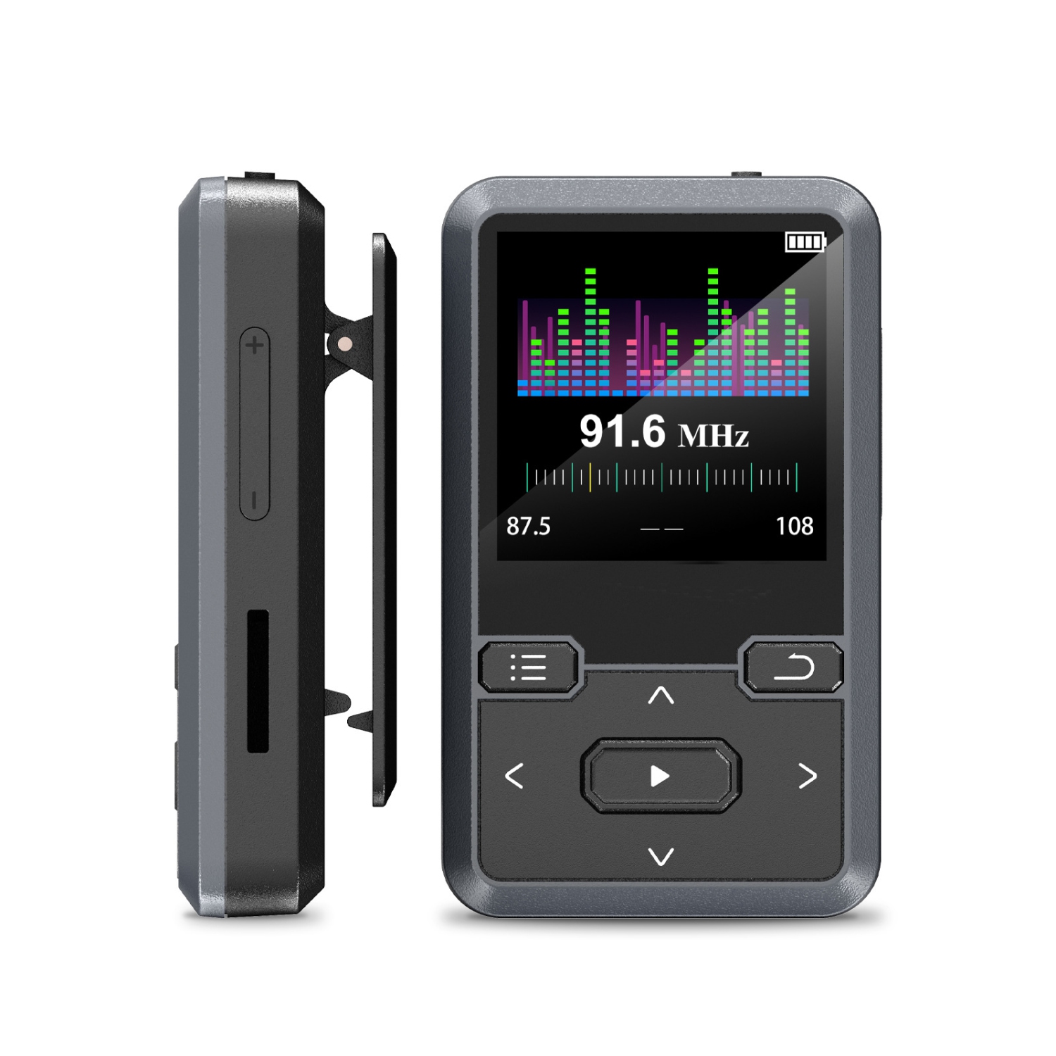 Lecteur MP3 32&nbsp;Go avec pince, Mini lecteur de musique MP3 portatif, lecteur MP3 sans perte Bluetooth avec enregistreur vocal radio FM, pour la