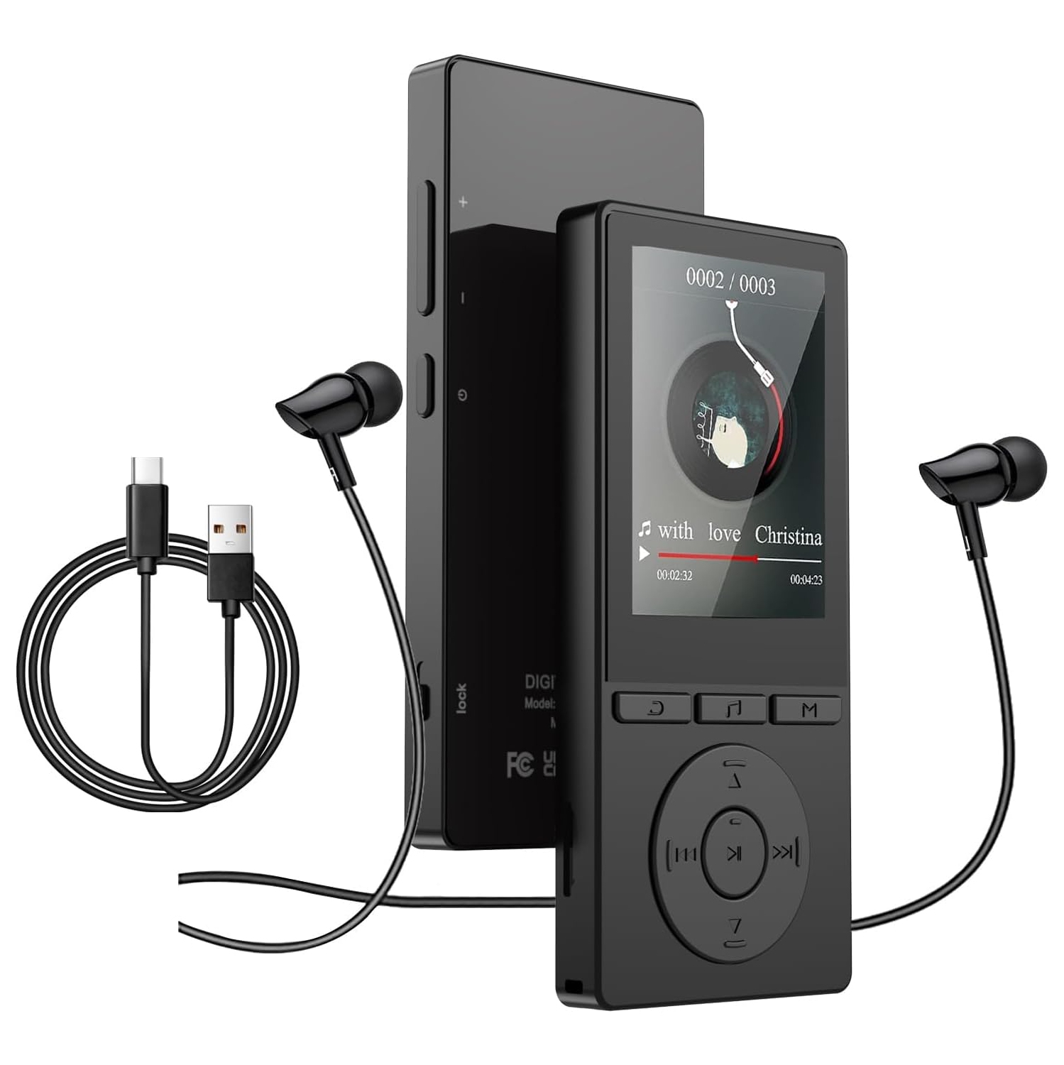 32GB MP3 Player with Bluetooth,Music Player with HiFi Sound for Sports,2.4" Screen MP3 Player Built in HD Speaker Voice Recorder FM Radio