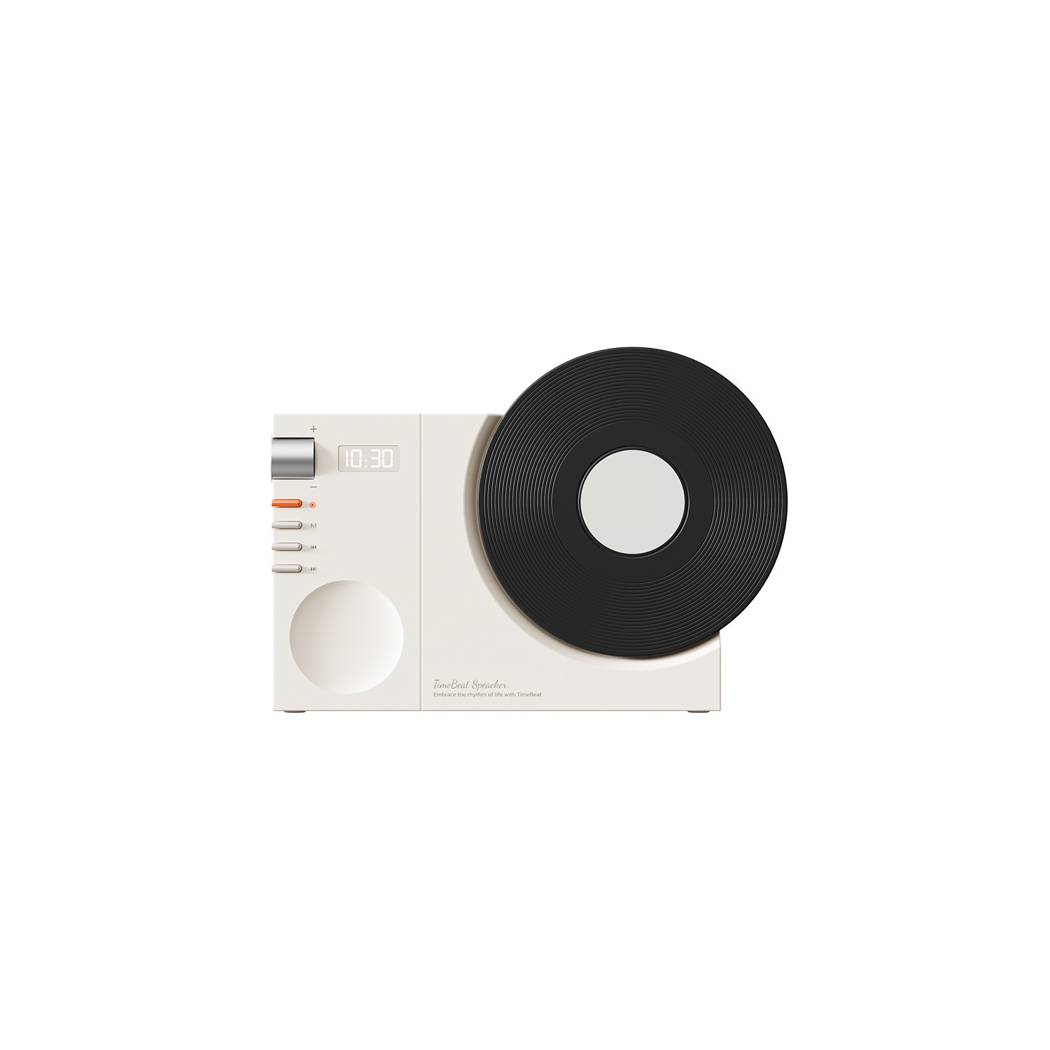 Retro Vinyl Record Bluetooth Speaker with Digital Clock – Hi-Fi Stereo Sound, Bluetooth 5.3, 1200mAh Battery, TF/AUX Playback – Vintage Home Decor &