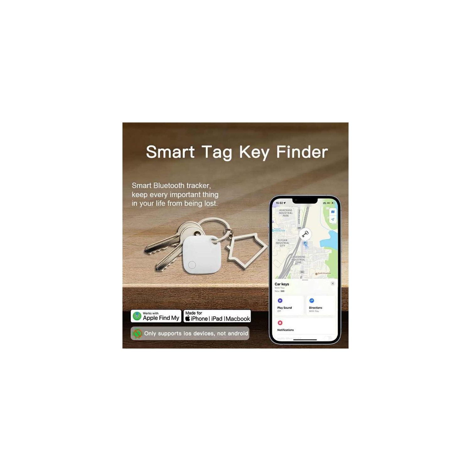 Localisateur de dents GPS intelligent d'Apple, porte-monnaie de suivi de bagage pour animal de compagnie, 3ᵉ génération anti-perte pour enfant en