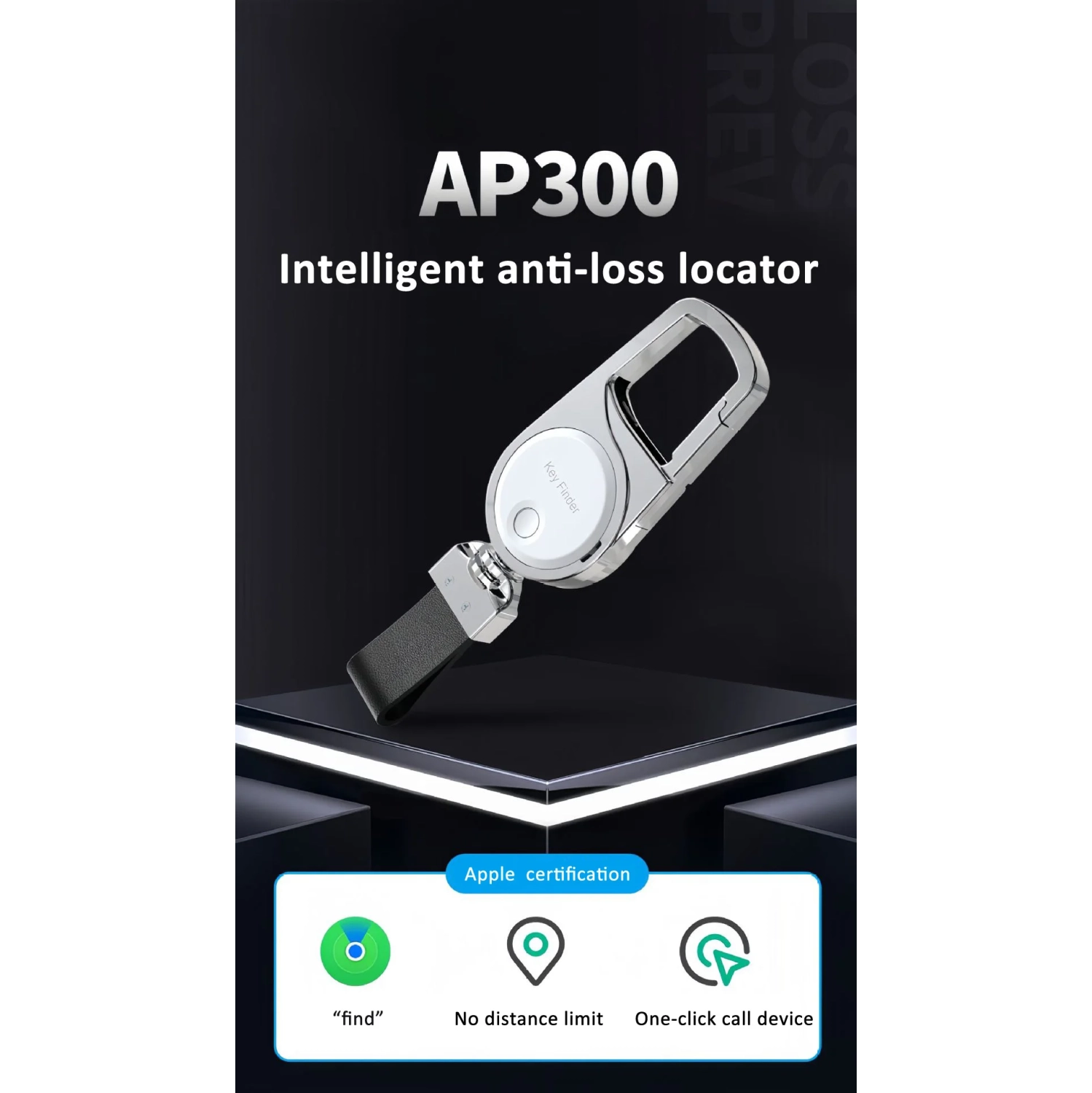 Porte-clés intégré de remplacement AirTag Findmy dispositif anti-perte de positionnement global intelligent pour les personnes âgées et les enfants,