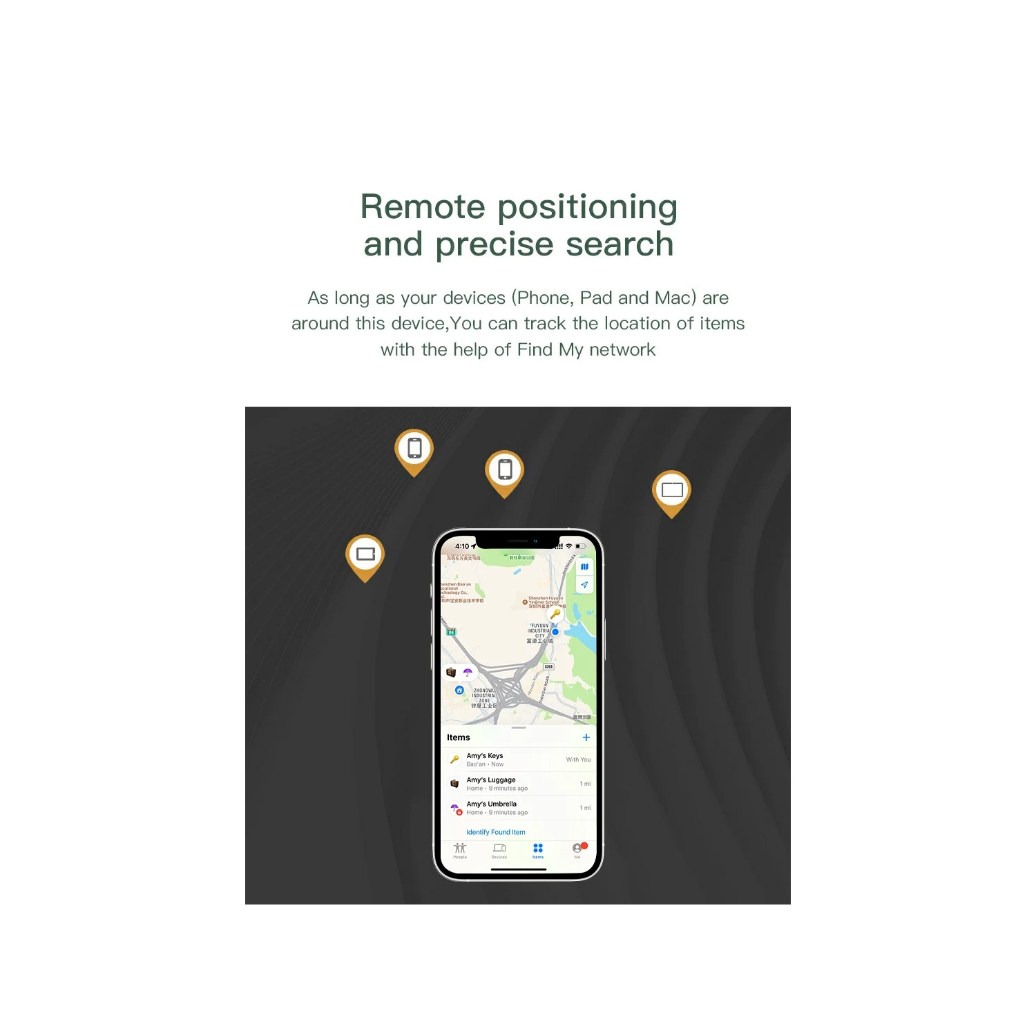 Localisateur de dents GPS intelligent d'Apple, dispositif de repérage de bagage pour portefeuille pour animal de compagnie, dispositif anti-perte 3ᵉ
