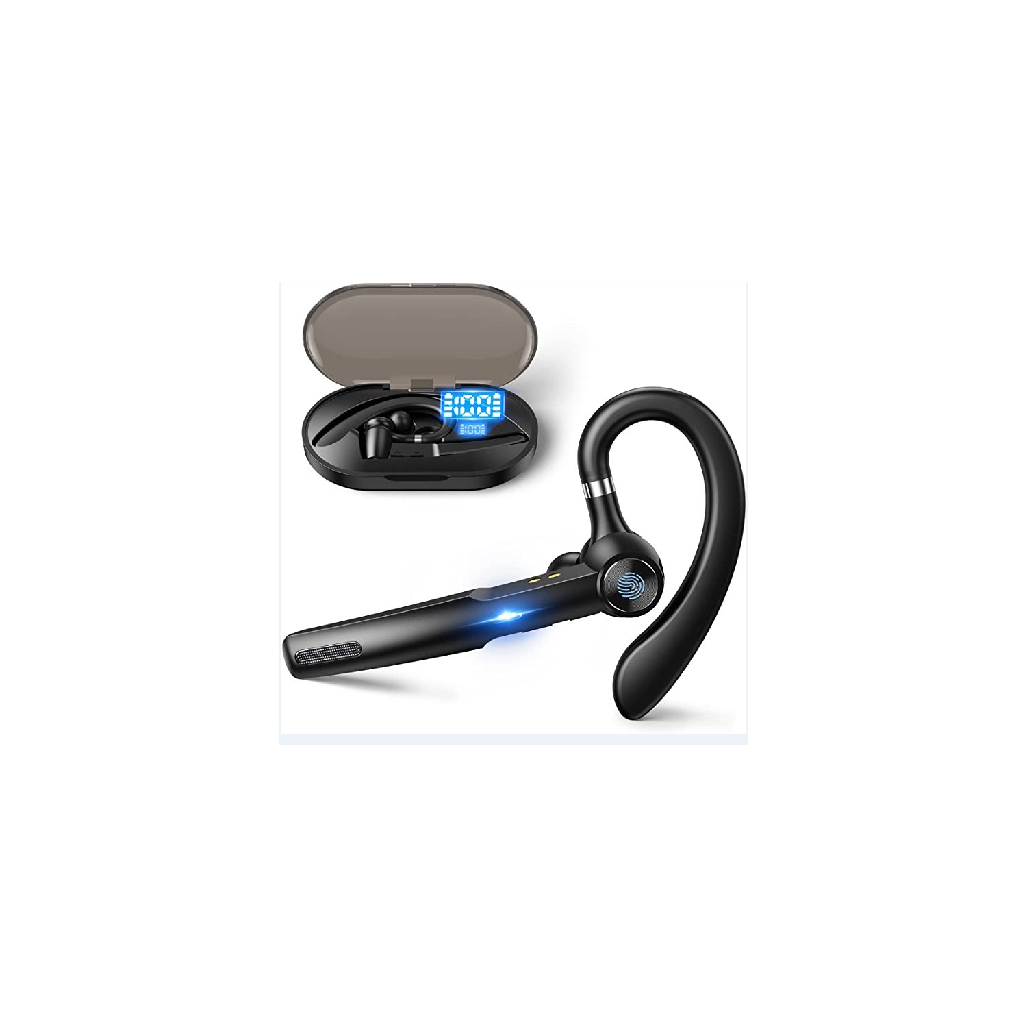 Bluetooth headset, lightweight hands-free headset with microphone, single-ear conduction headset, business office telephone headset