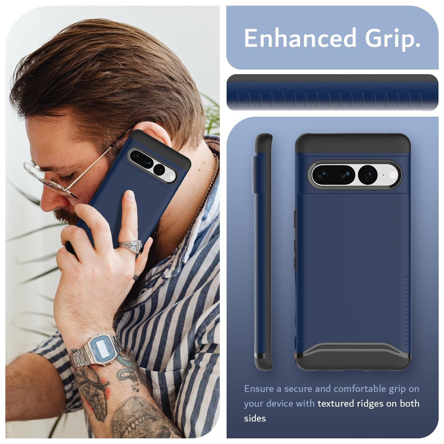 TUDIA Merge Google Pixel 7 Pro Case Magsafe Compatible - Indigo Blue