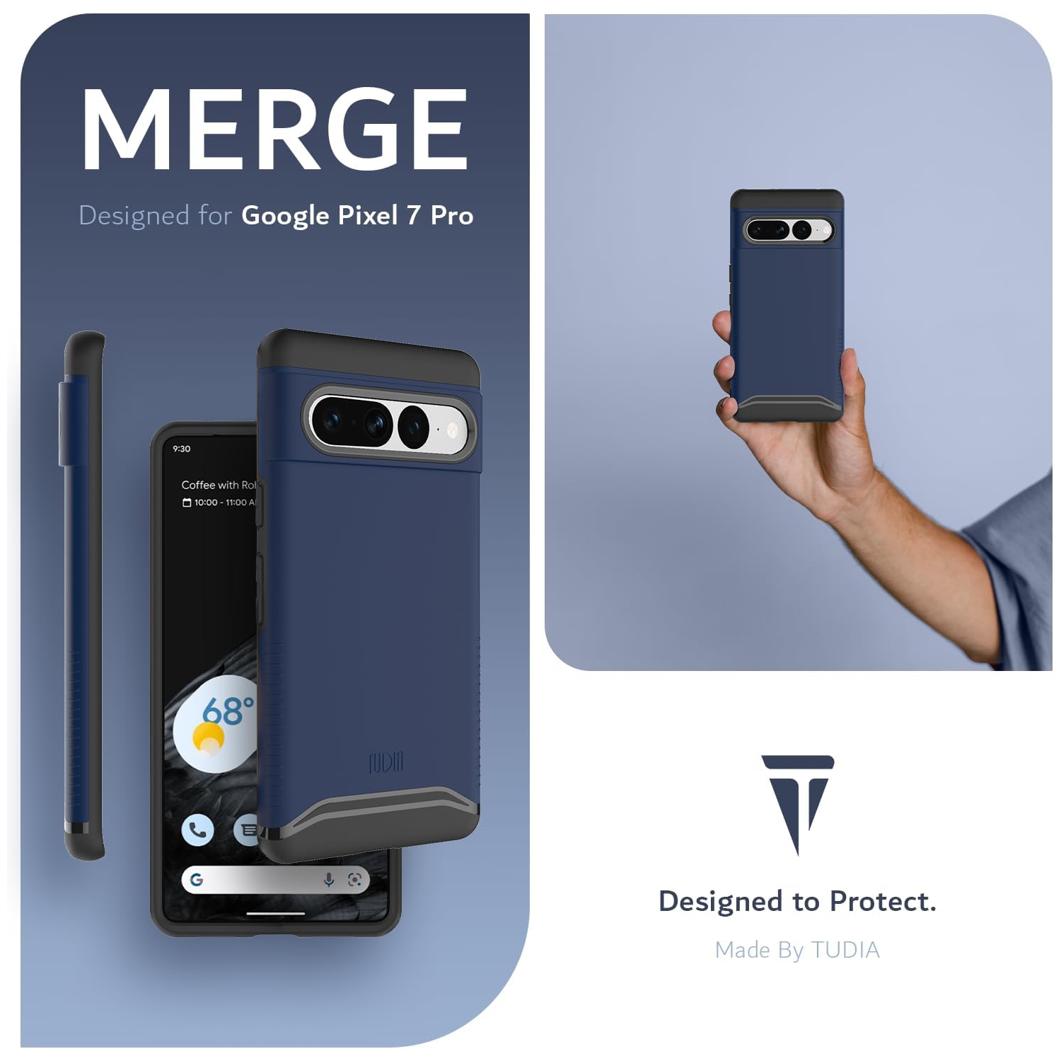 TUDIA Merge Google Pixel 7 Pro Case Magsafe Compatible - Indigo Blue