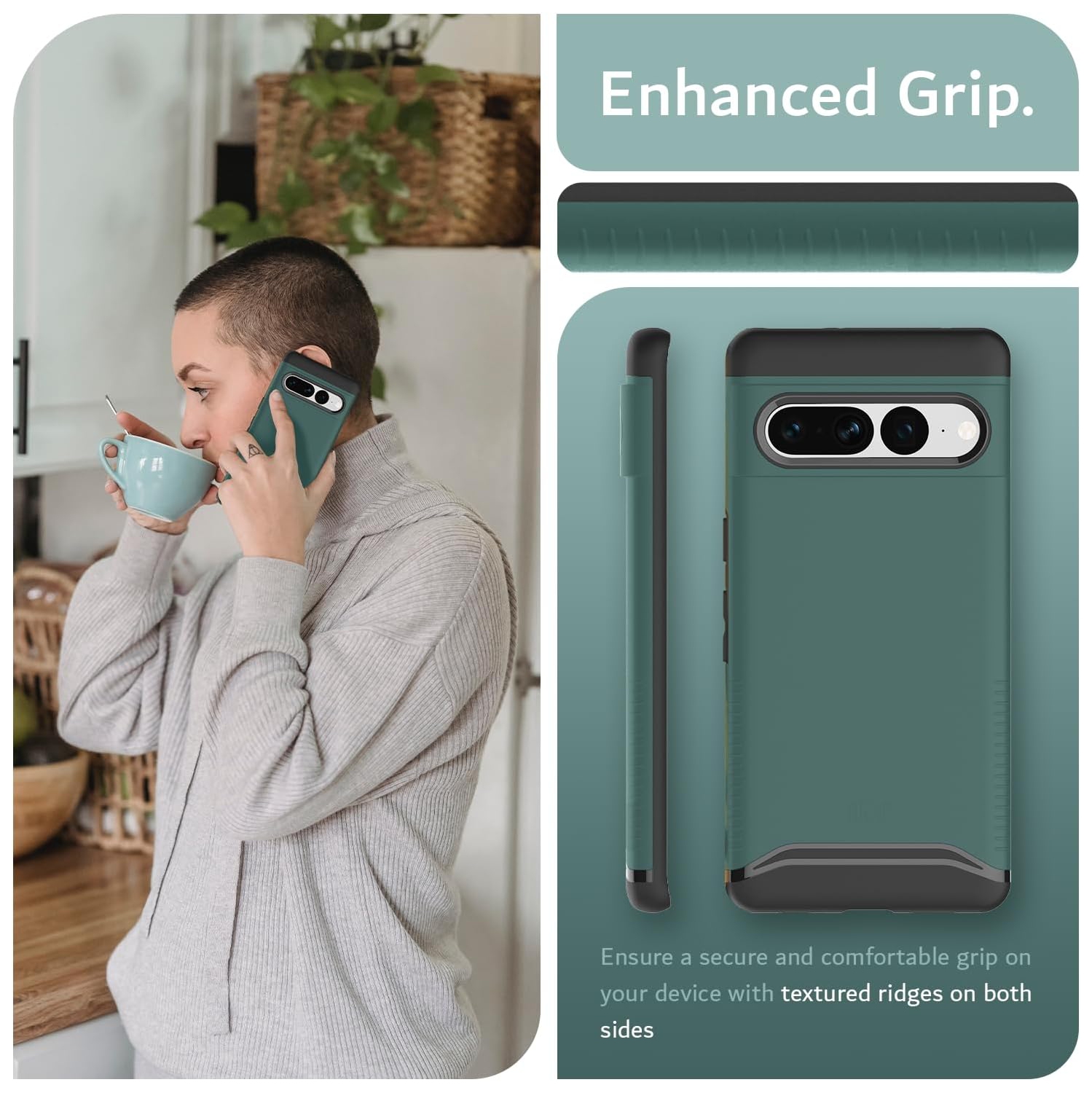 TUDIA Merge Google Pixel 7 Pro Case Magsafe Compatible - Hunter Green