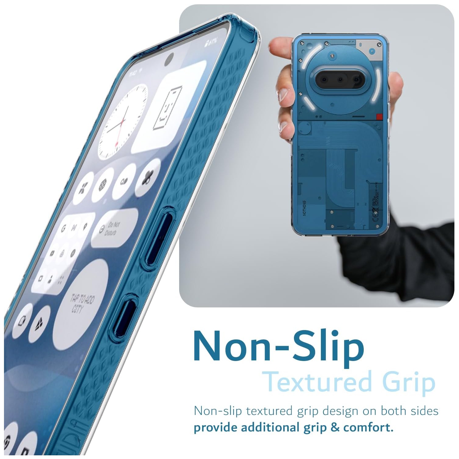 Étui anti-jaunissement LUCION Nothing Phone 3a de TUDIA - Transparent